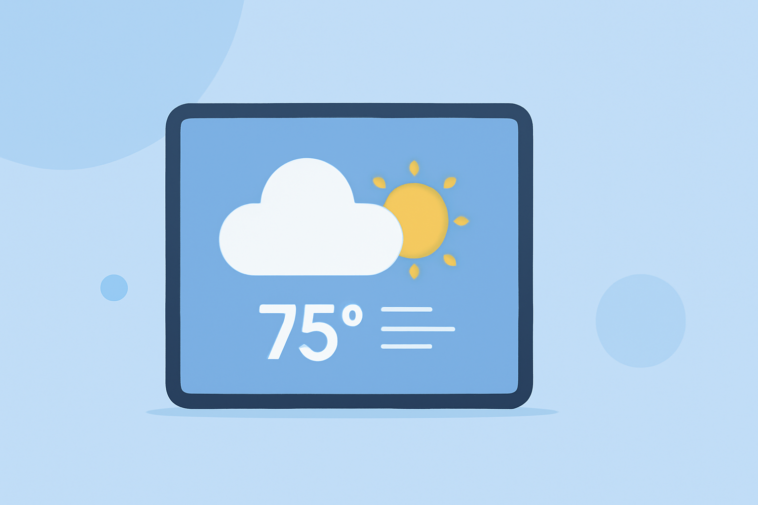 Easy Weather Forecast Updates on a Tablet