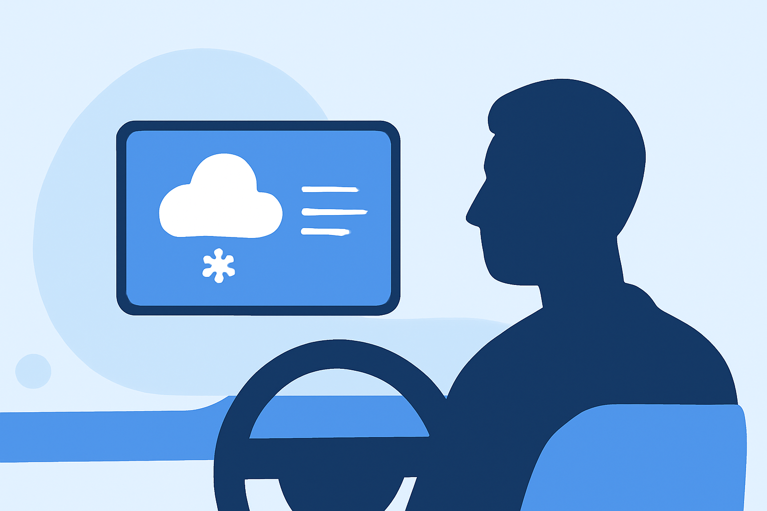 Weather for Skiing Trips Explained in the Car