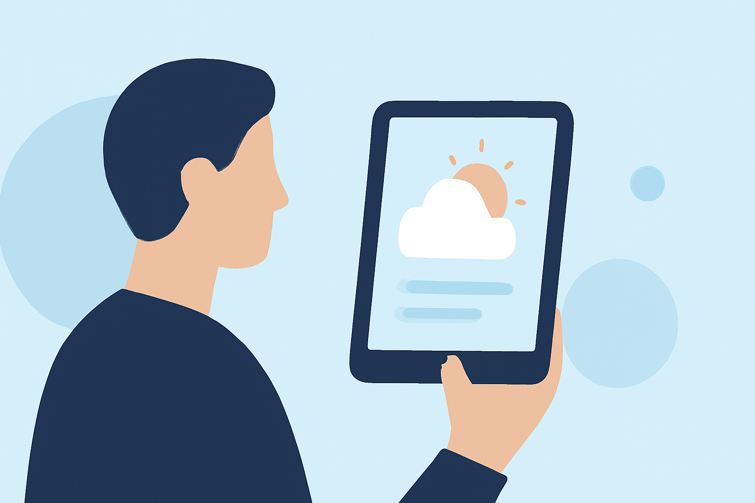 What is Weather for Business Trips on a Tablet?