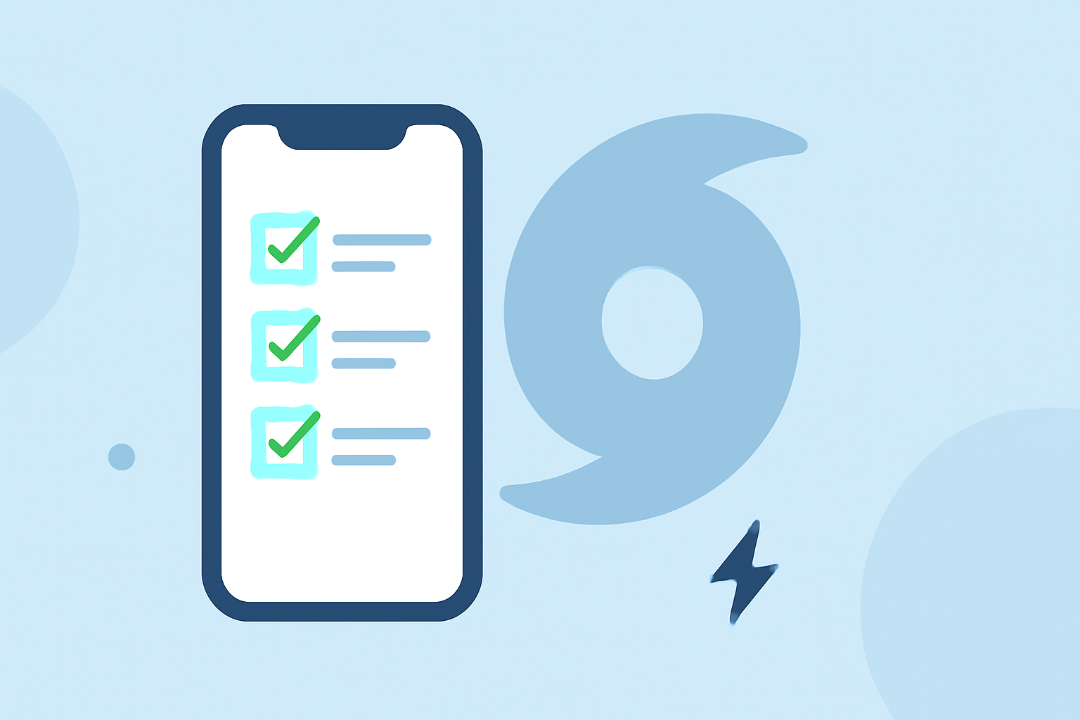 Hurricane Generator Prep Checklist on iPhone