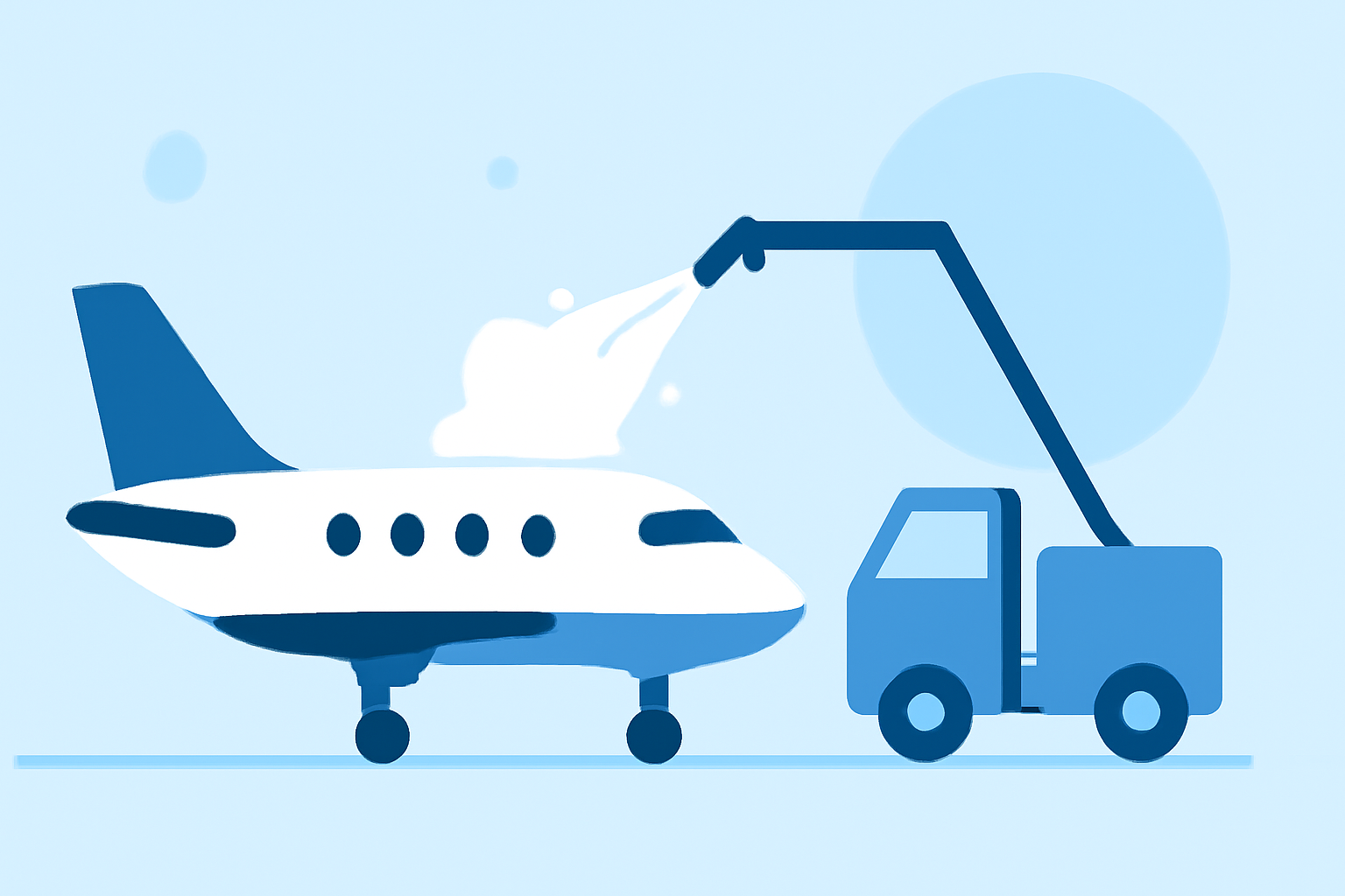 Ensuring Quick Aircraft De-Icing for Connecting Flights in Winter