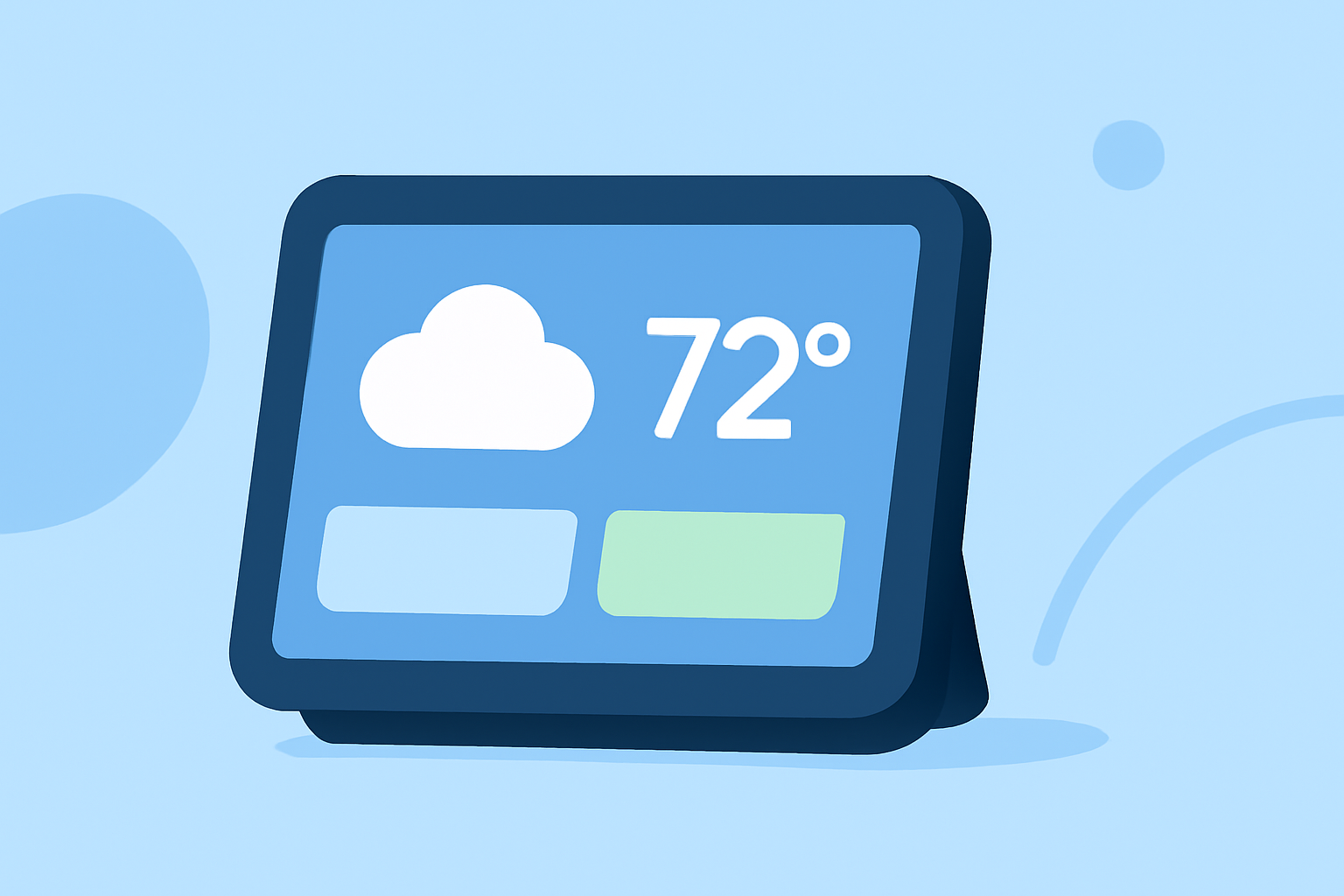 Weather Home Screen Widgets: Basics on a Smart Display