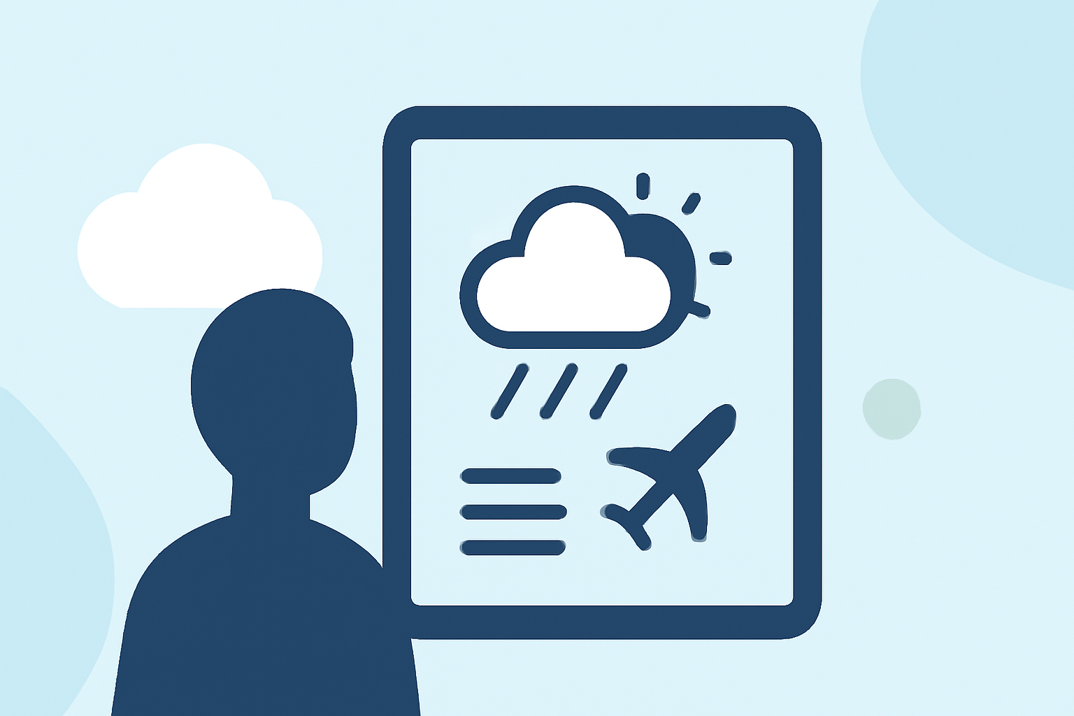 Weather and Your Airport Commute Tutorial on iPad