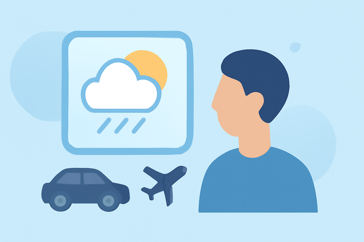 Weather Forecasts for a Vacation: Step By Step for Road and Air Trips