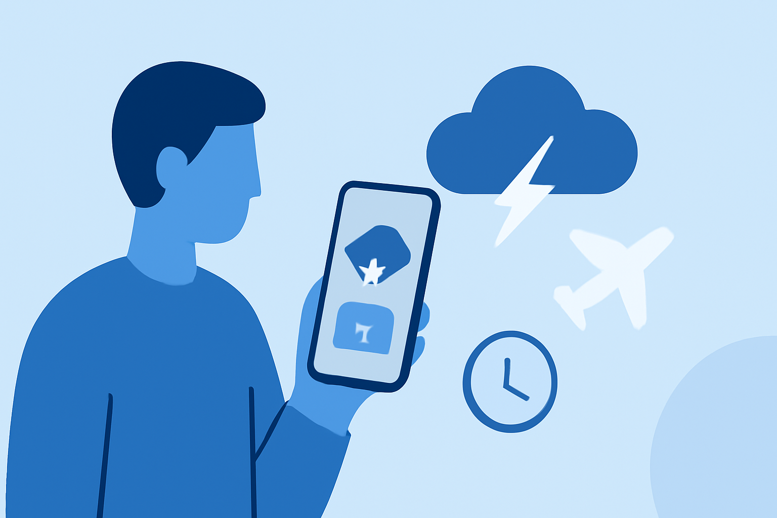 Managing Weather-Related Flight Delays on Your Phone