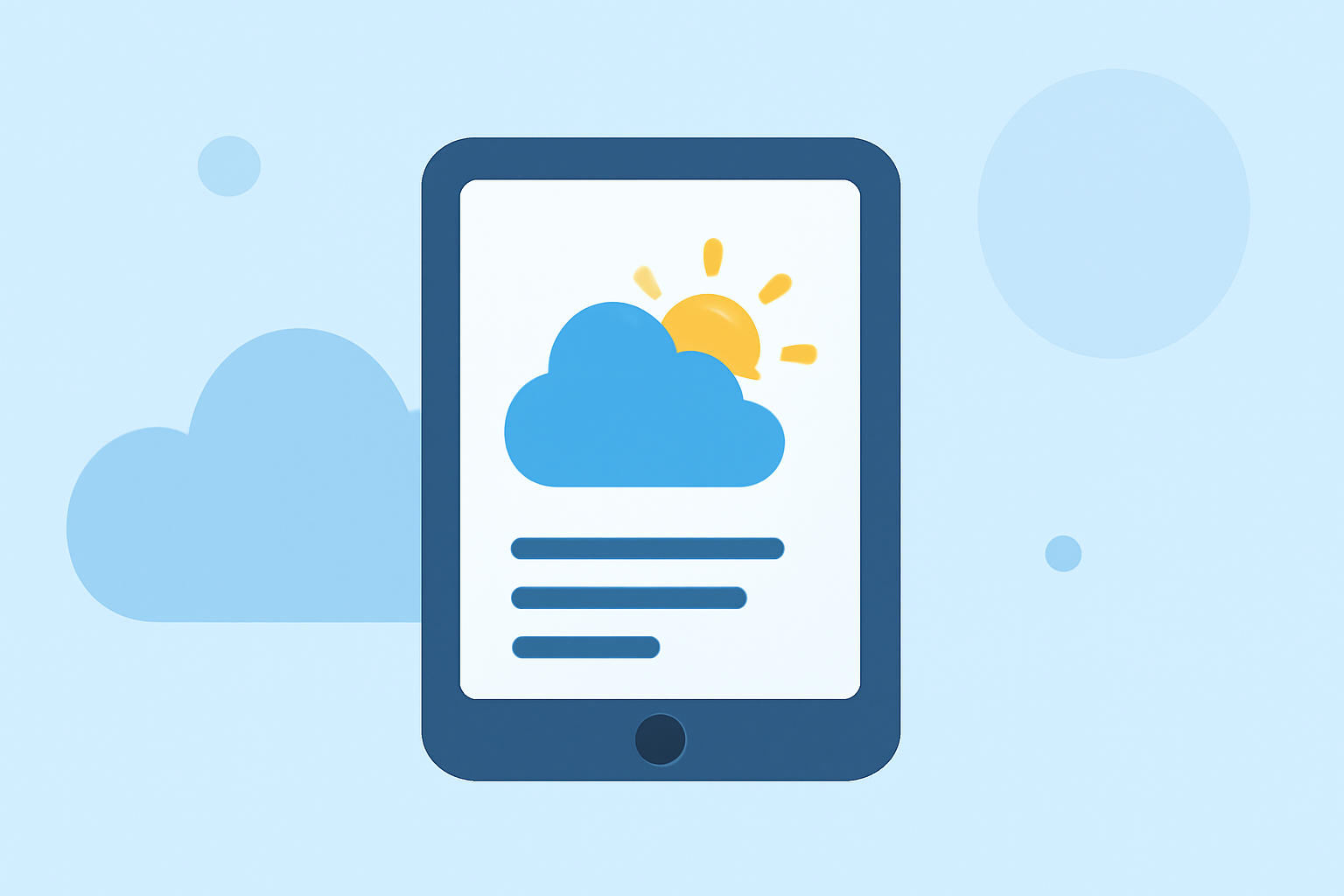 Weather Banner Styles Checklist for iPad Users
