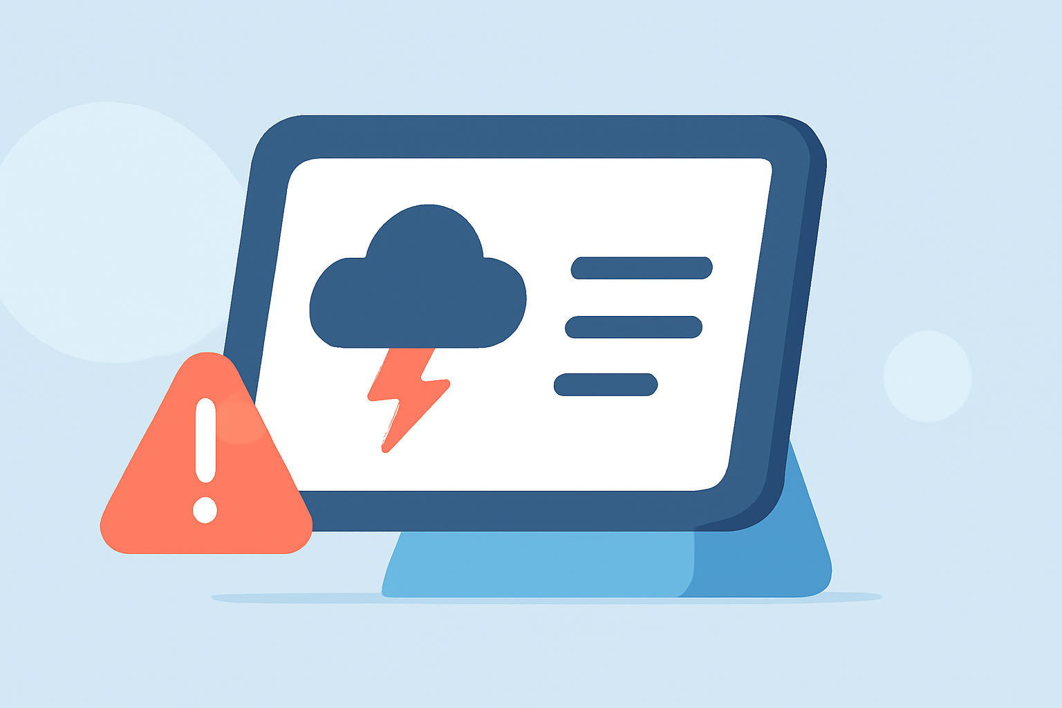 Storm Approach Notifications: Basics on a Smart Display