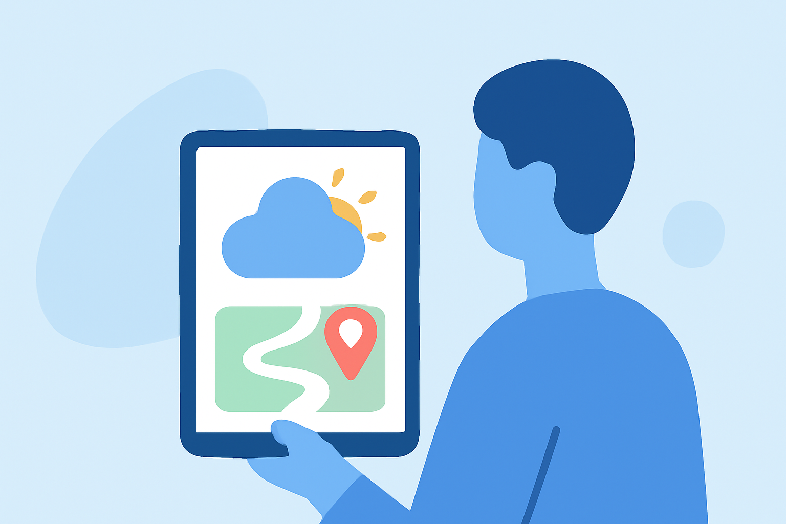 Easy Weather Planning for Road Trips on Your Tablet