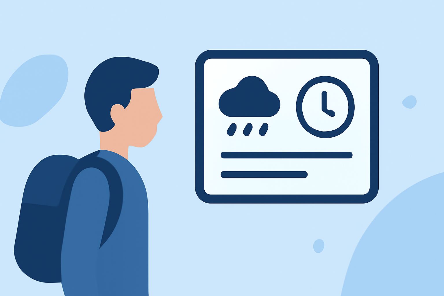 Weather and Travel-Day Timing Examples at the Airport