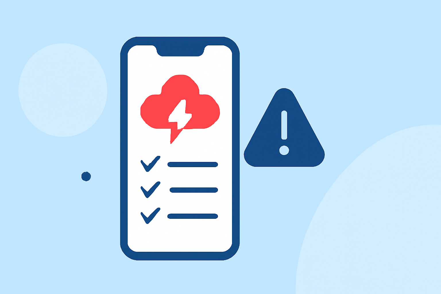 Severe Weather Preparation Checklist on iPhone