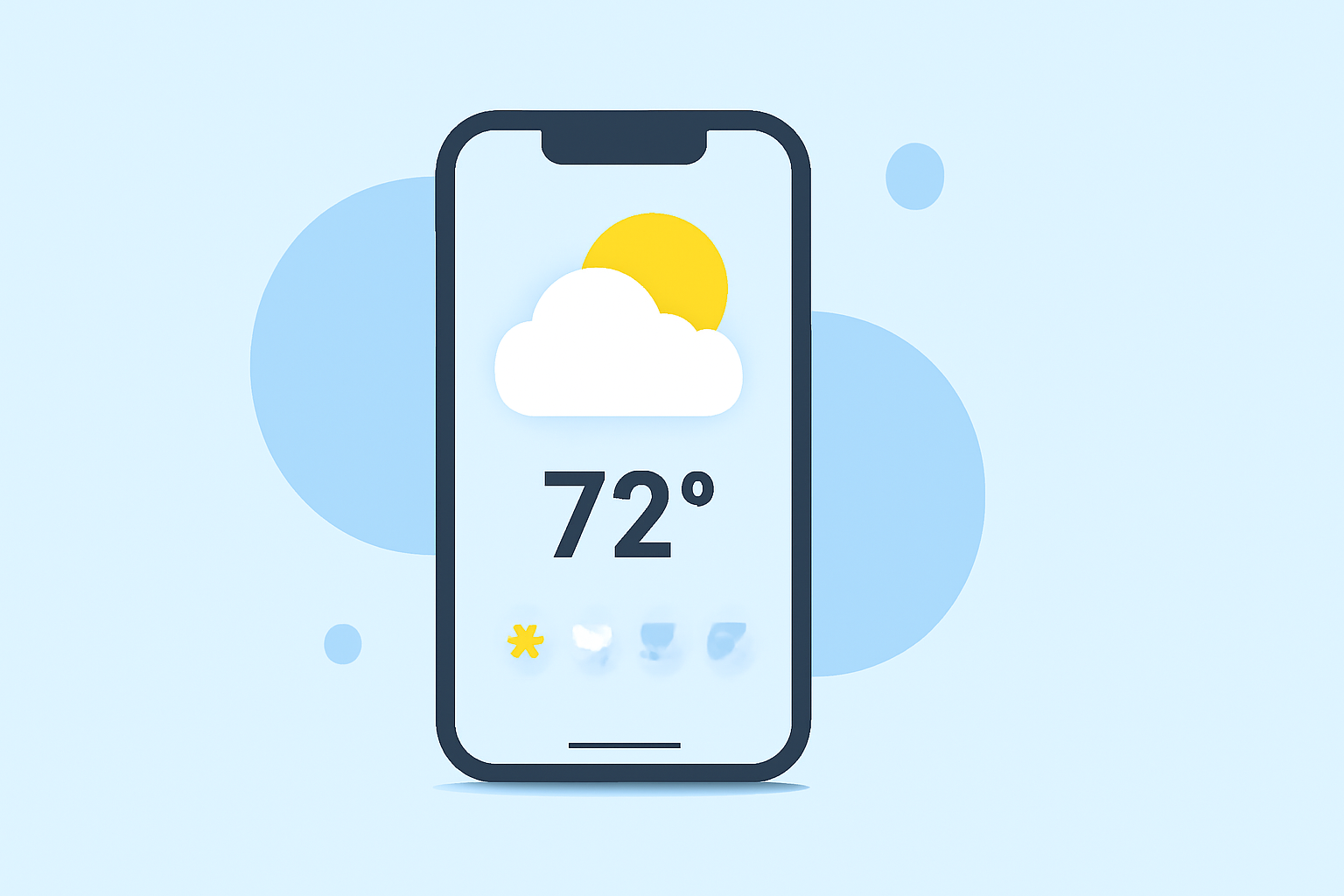 Weather Widgets Examples on iPhone