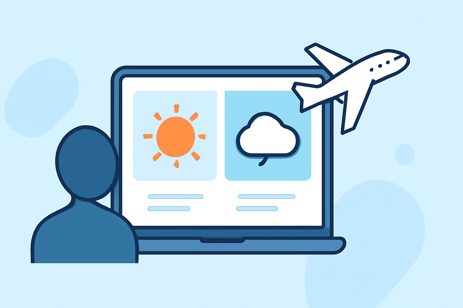 Comparing Destination Weather Options for Domestic Flights