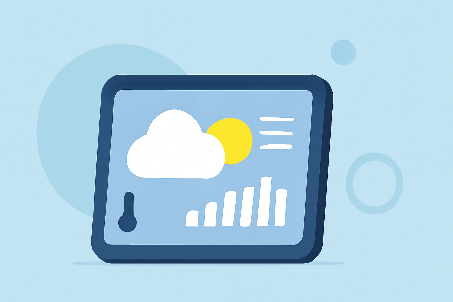 Weather Forecast Updates Cheat Sheet on a Smart Display