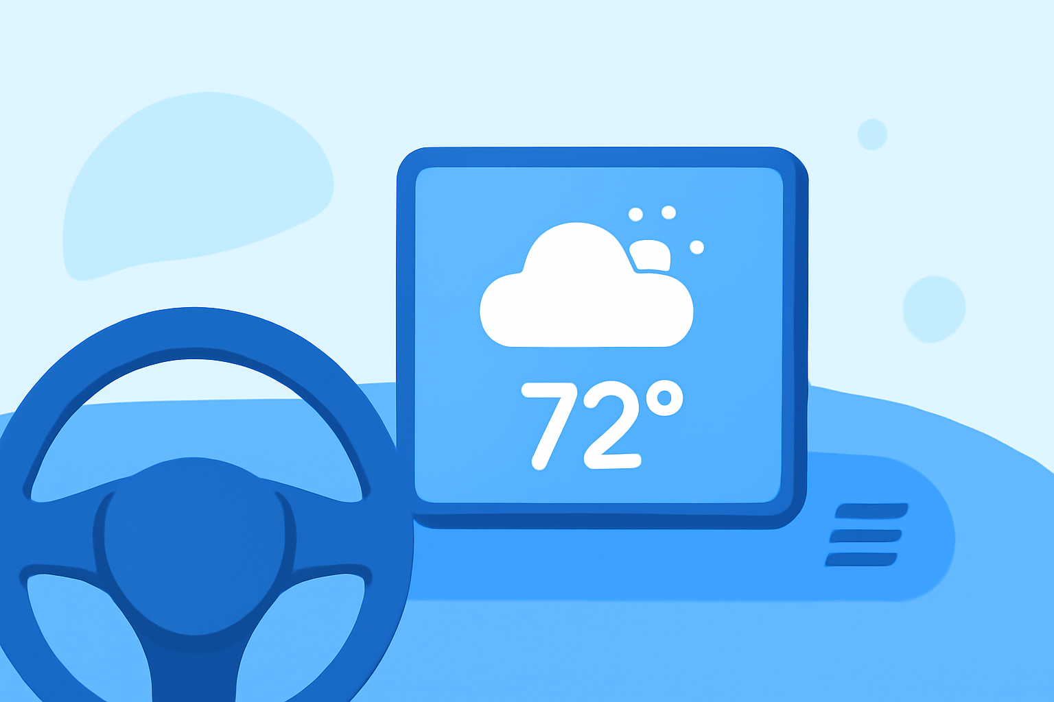 Weather Lock Screen Widgets Checklist in the Car