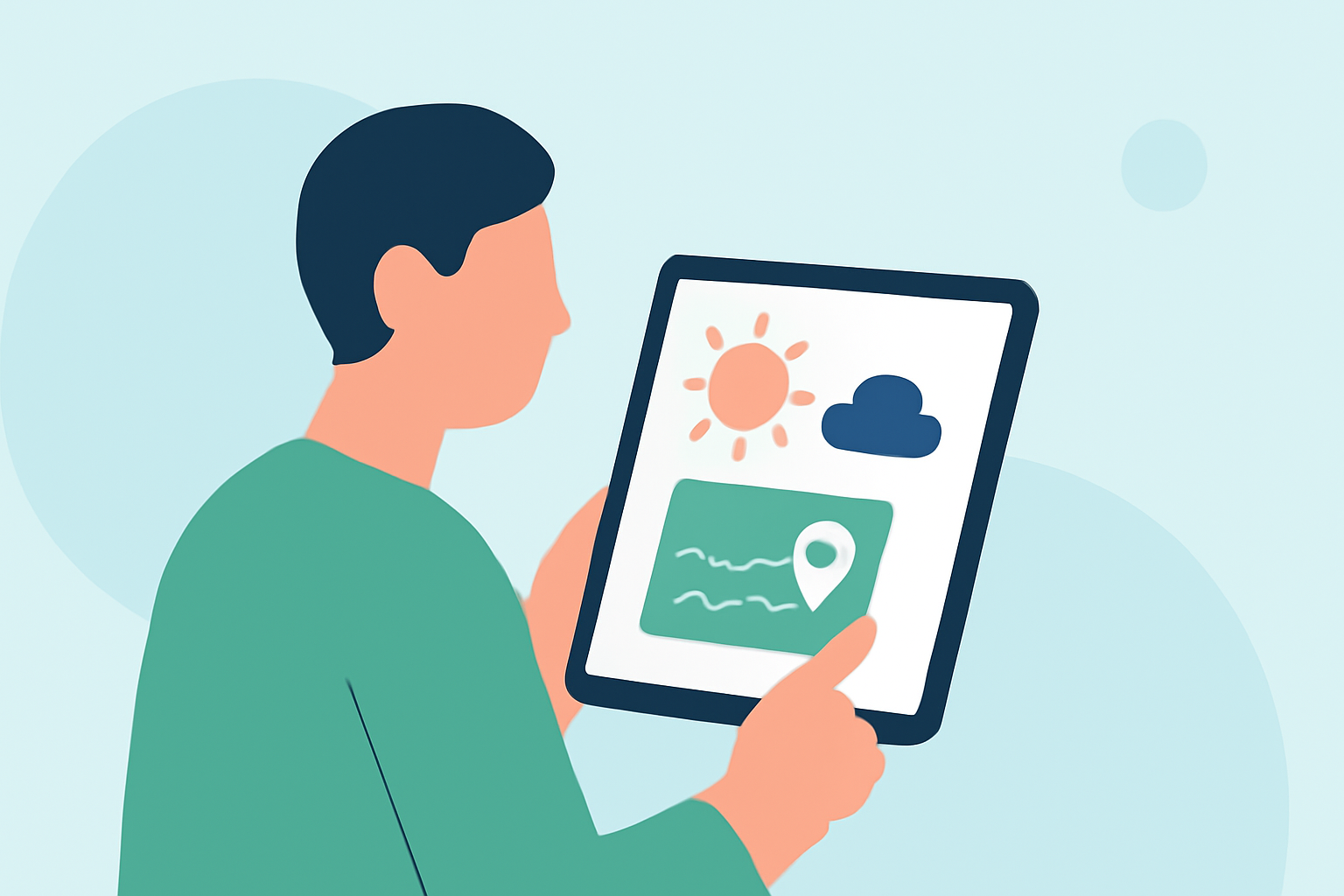 Shoulder-Season Travel Weather Tips on iPad