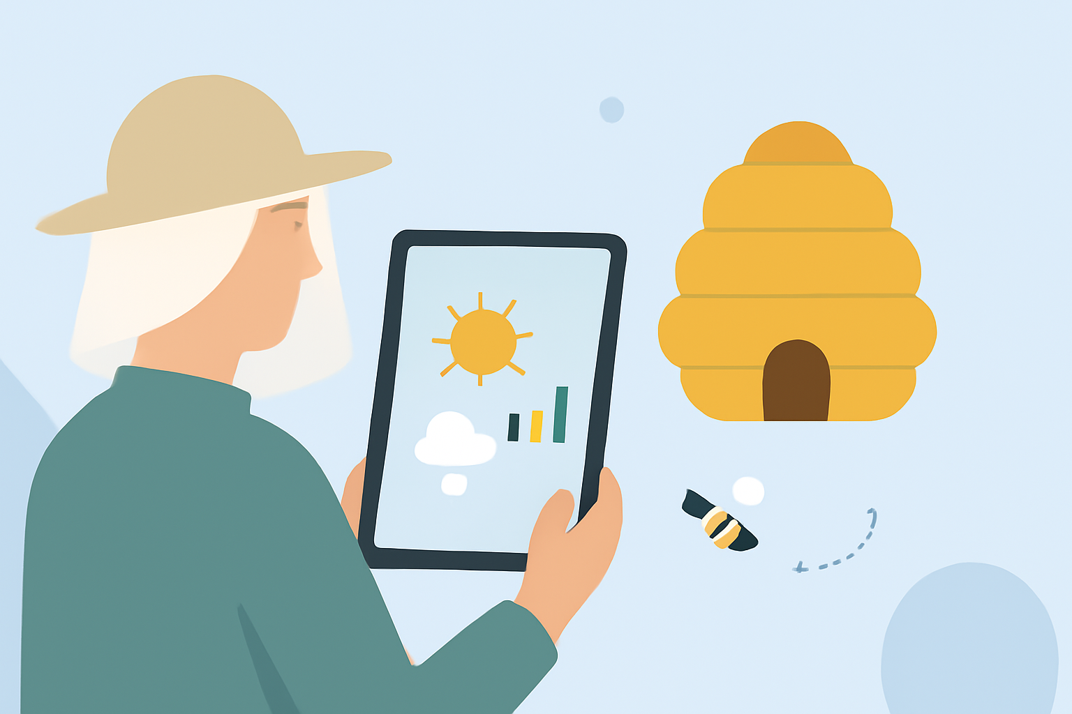 Optimizing Beekeeping with Weather Insights on Your iPad
