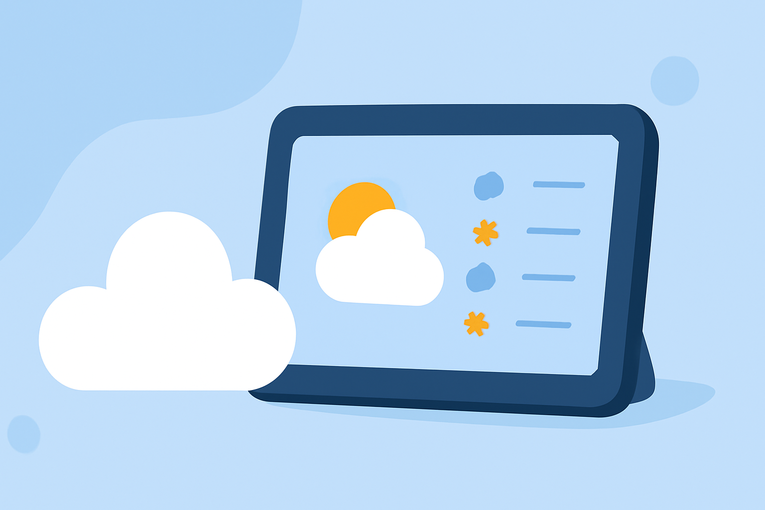 Weekly Weather Forecast Basics on a Smart Display