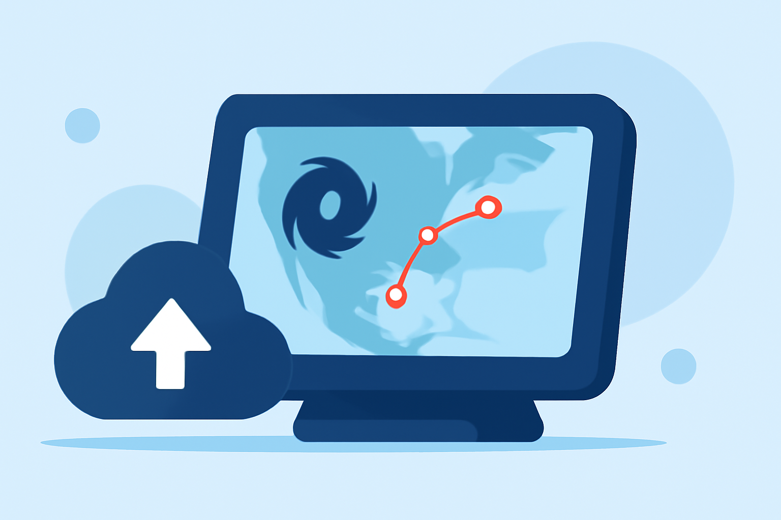 Easy Storm Path Tracking on a Smart Display