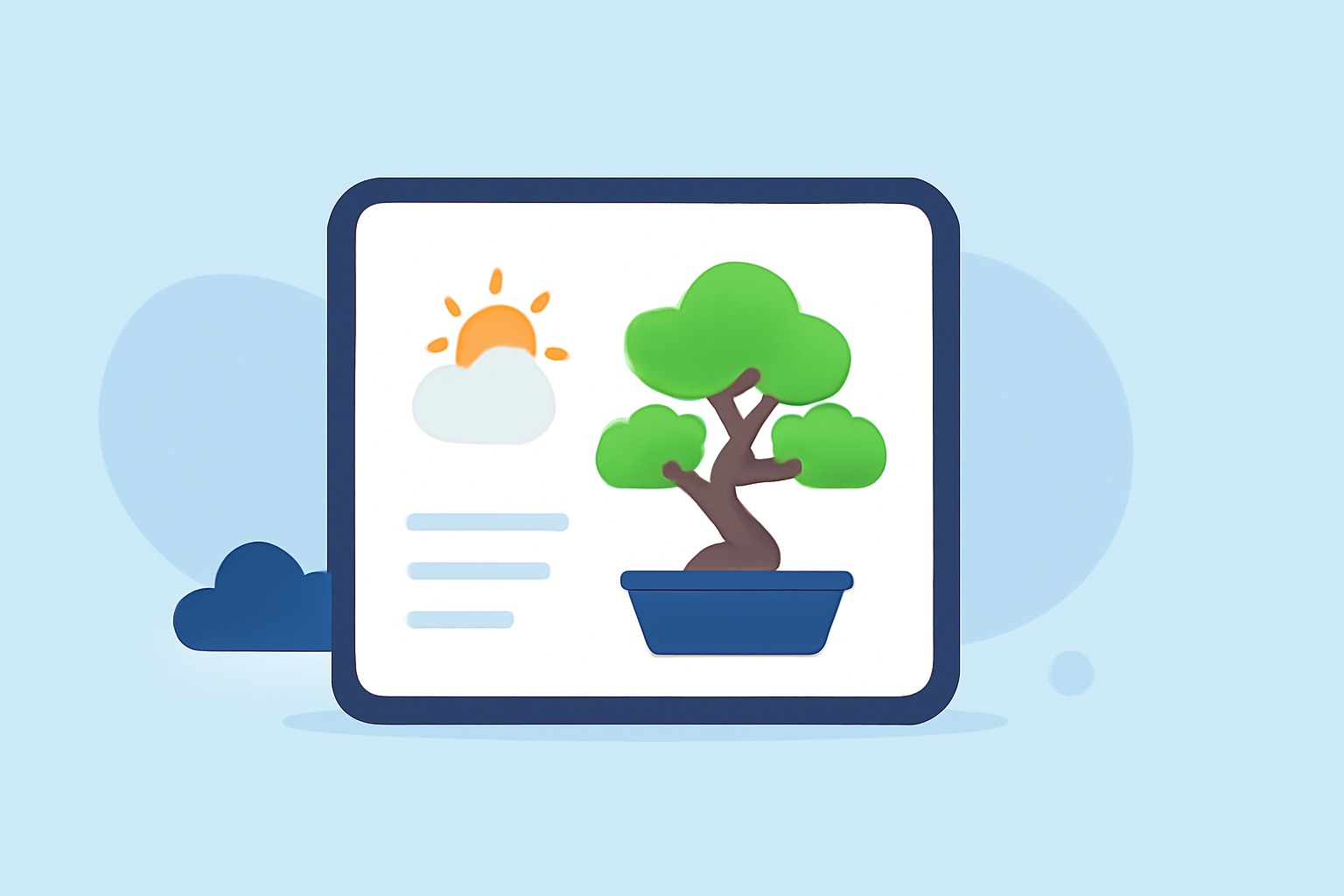 Weather Tips for Bonsai Care on iPad