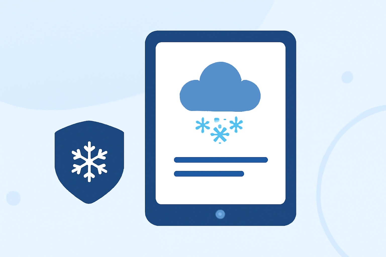 Snowstorm Preparation Guide on a Tablet