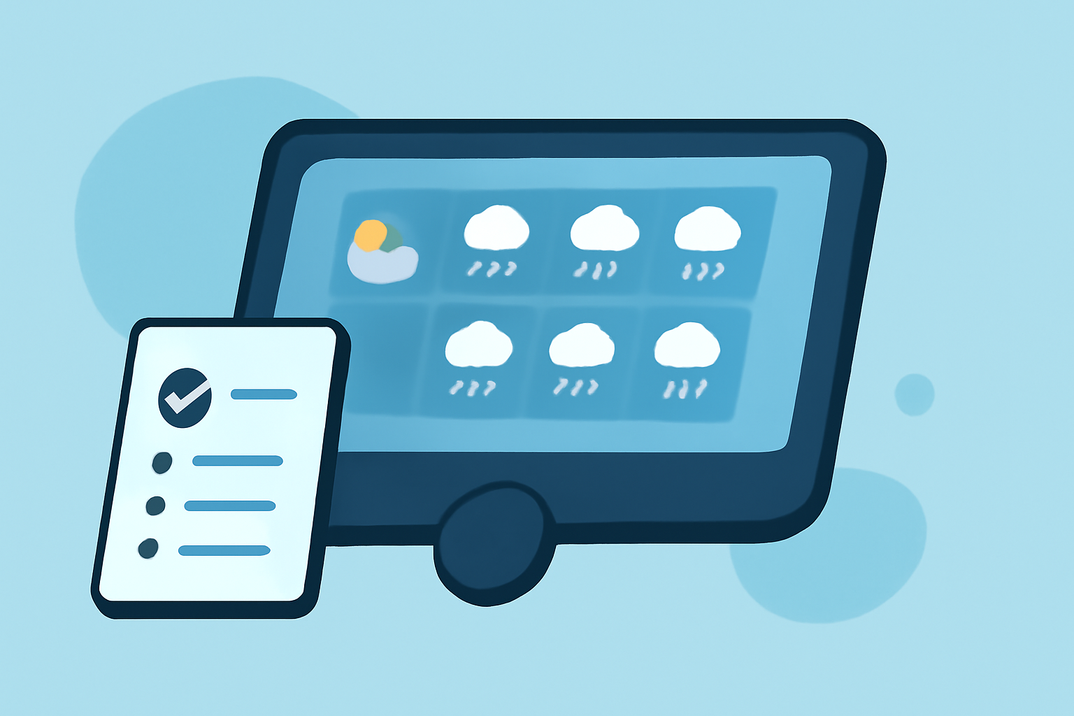 10-Day Weather Forecast Checklist in the Car