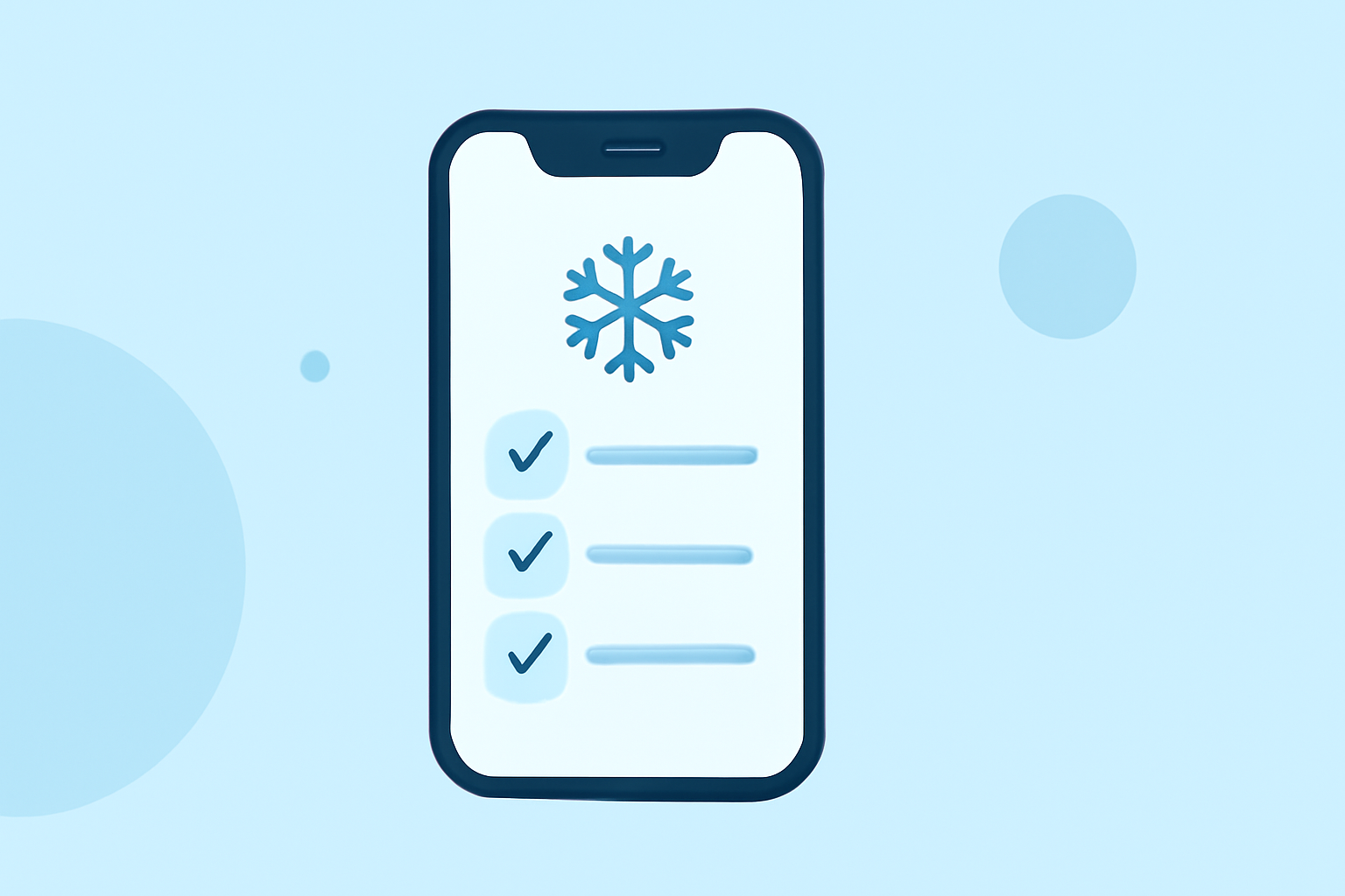 Frostbite Prevention Checklist on iPhone