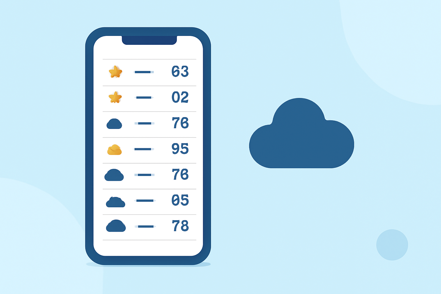10-Day Weather Forecast Examples on iPhone