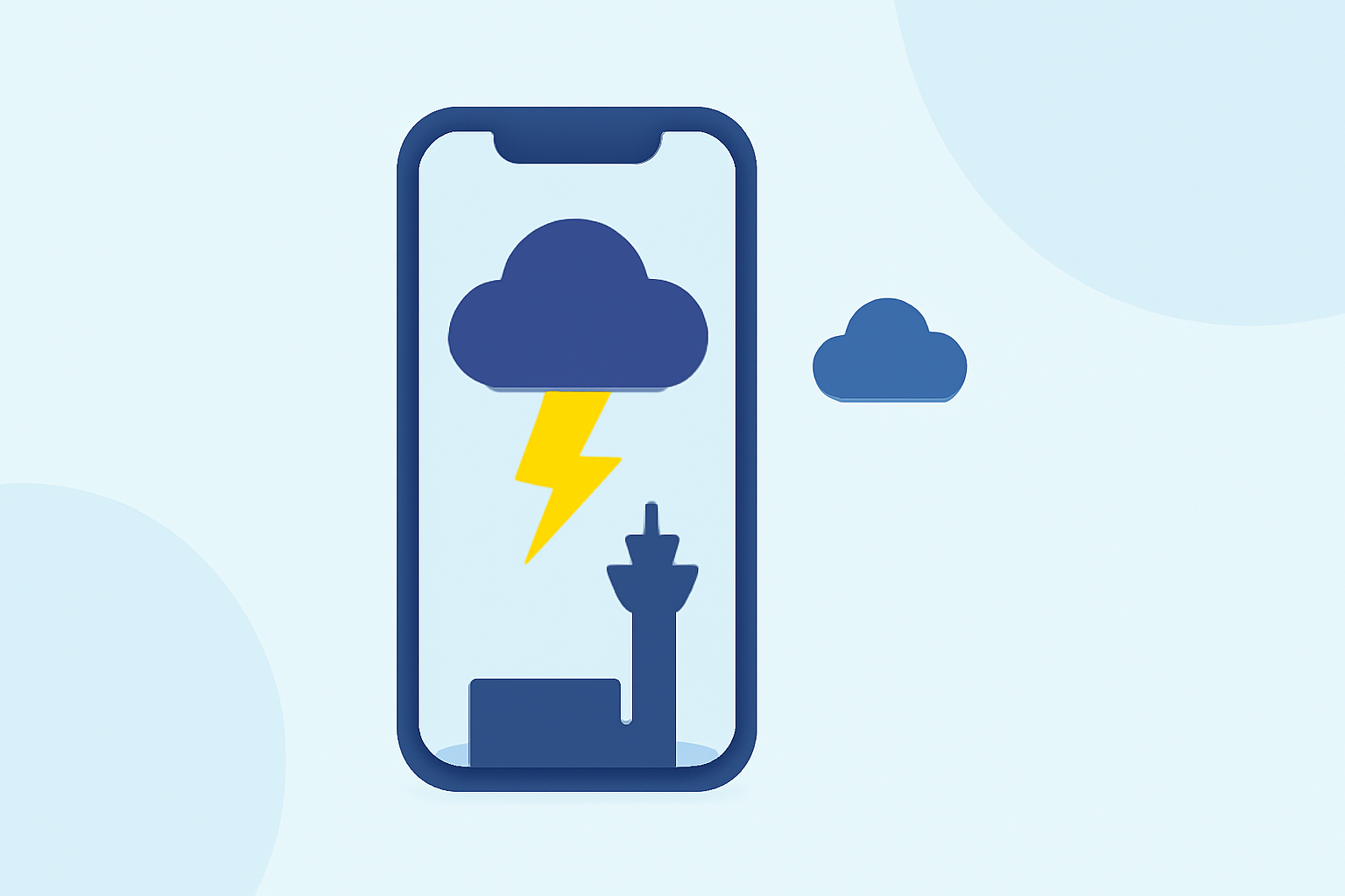 Thunderstorms Near the Airport Explained on iPhone