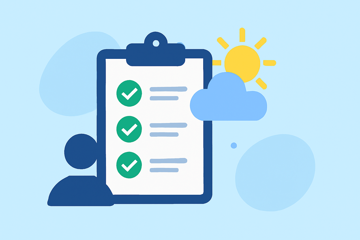 Weather for Outdoor Cycling Checklist in the Car