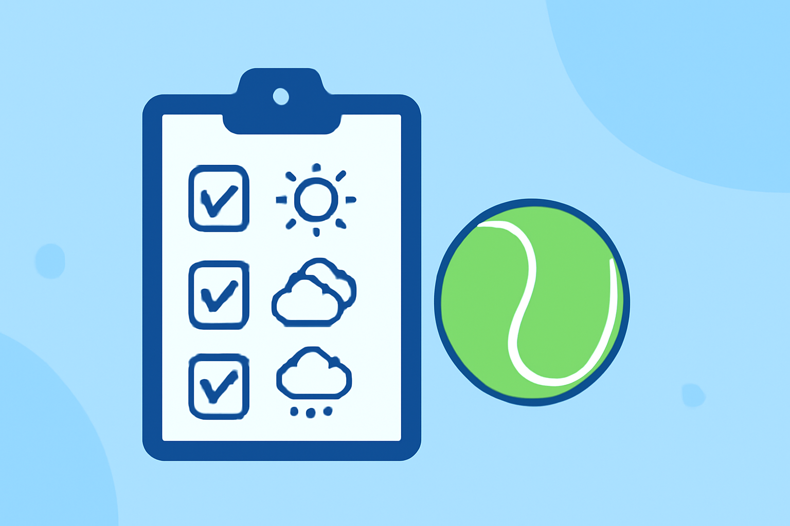 Weather for Tennis Checklist from Scratch