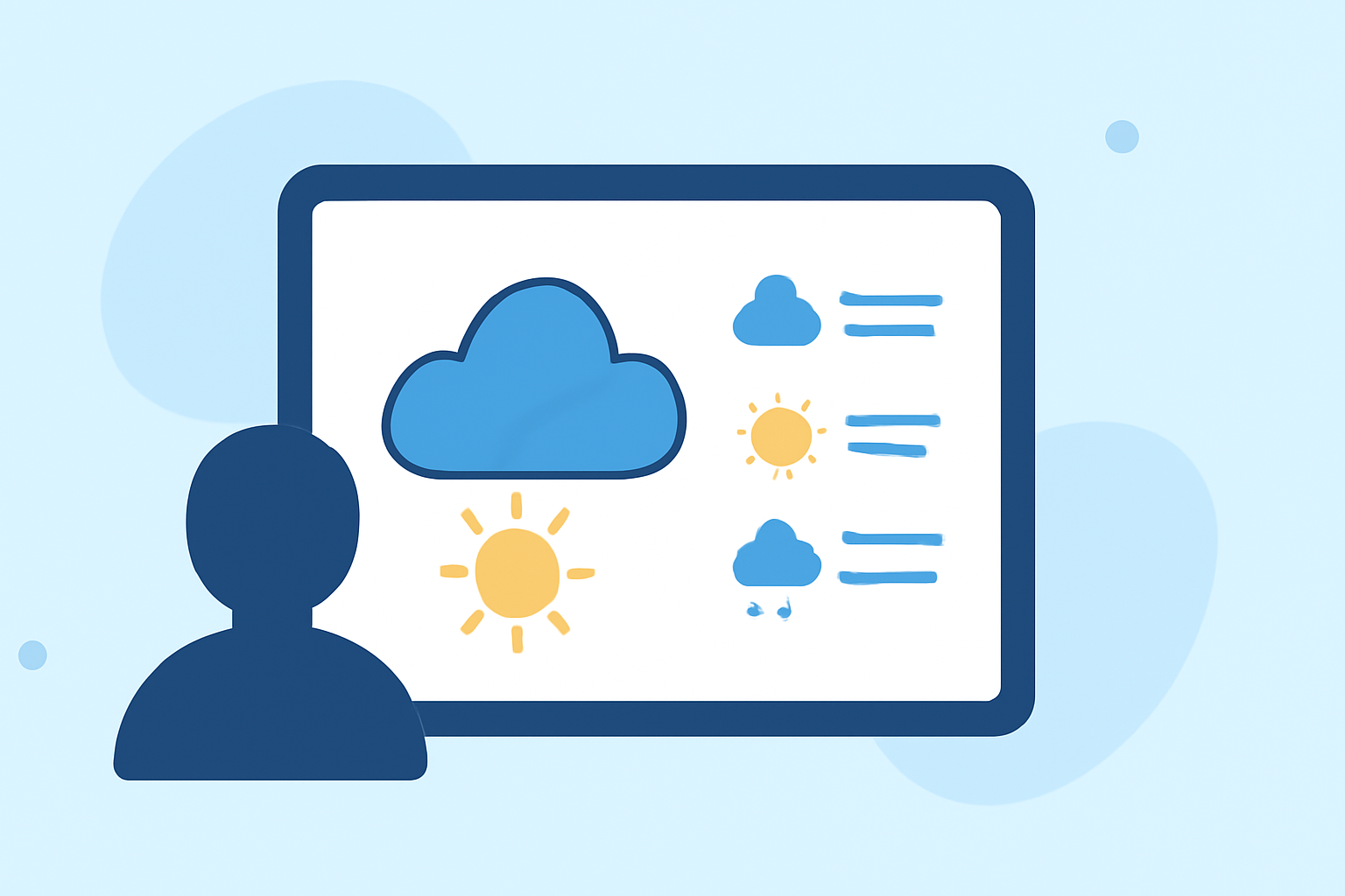 Weather Forecasts for Vacation Tips on iPad