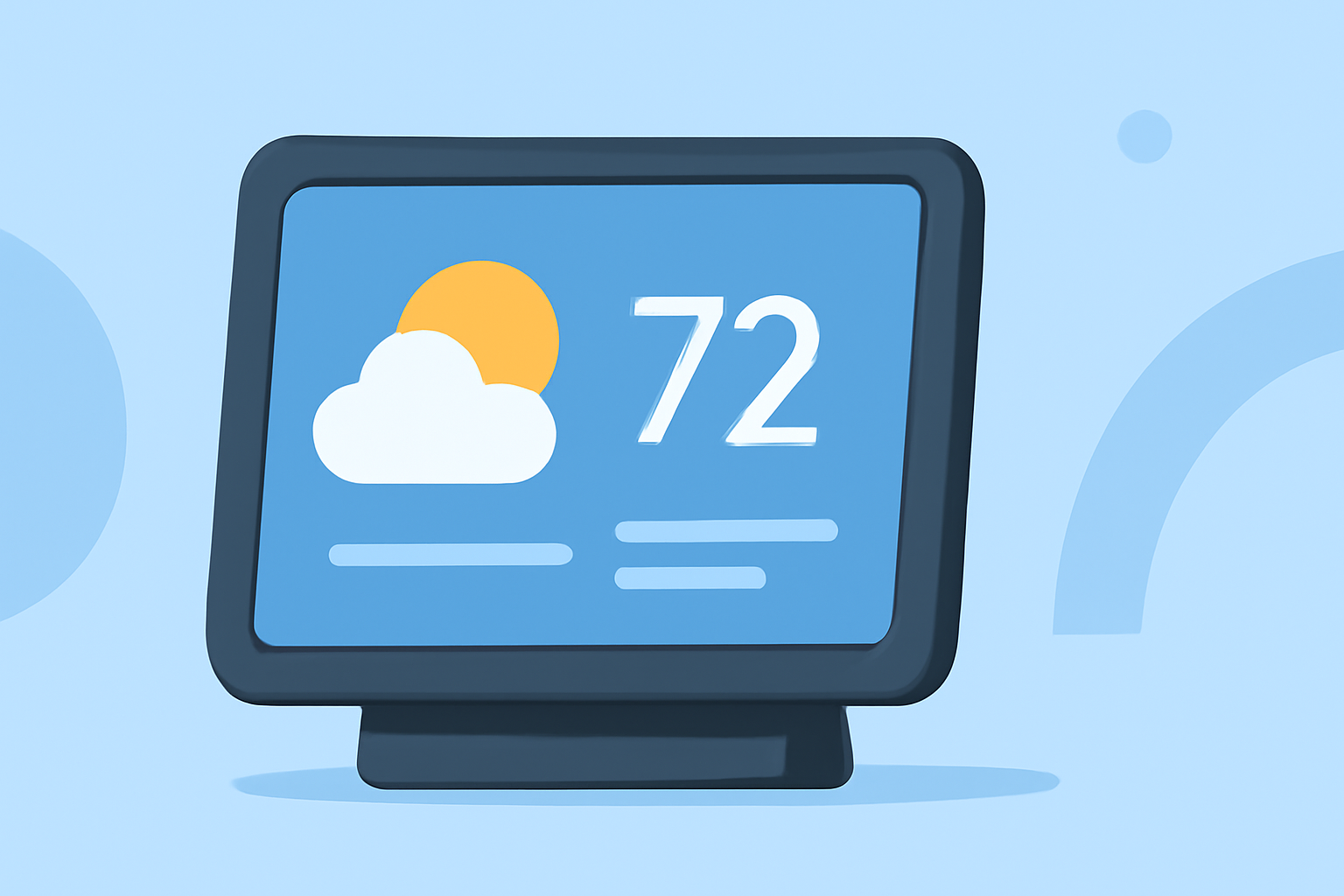 Weather Forecast Updates Guide on a Smart Display