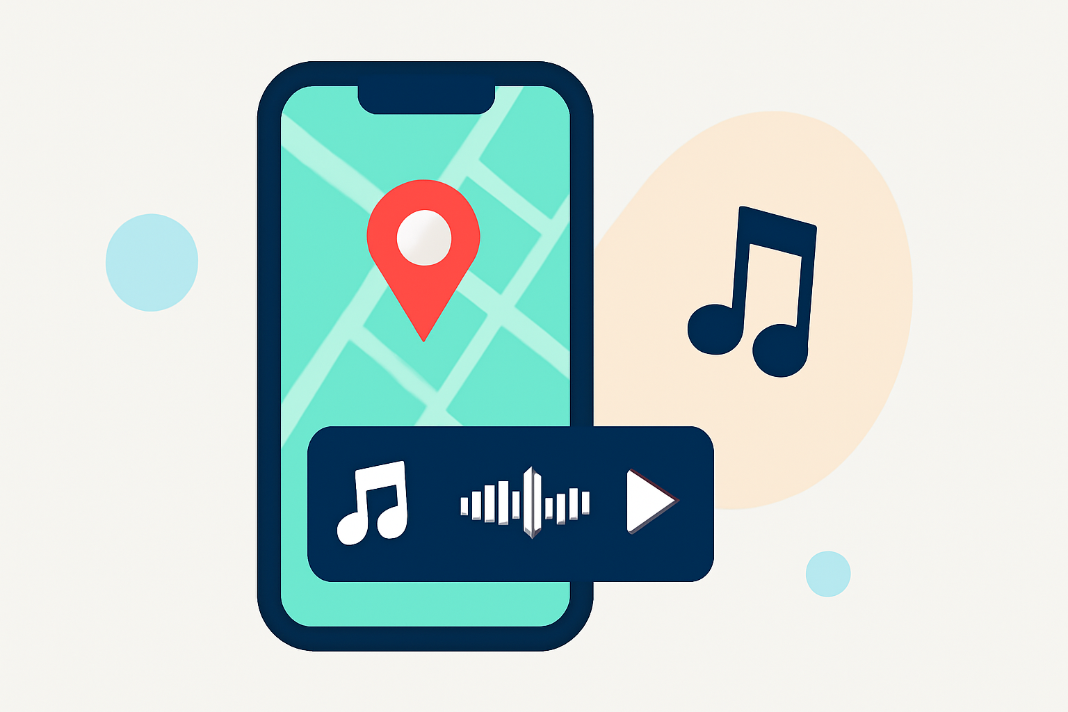Map Overlays with Music Edits on iPhone