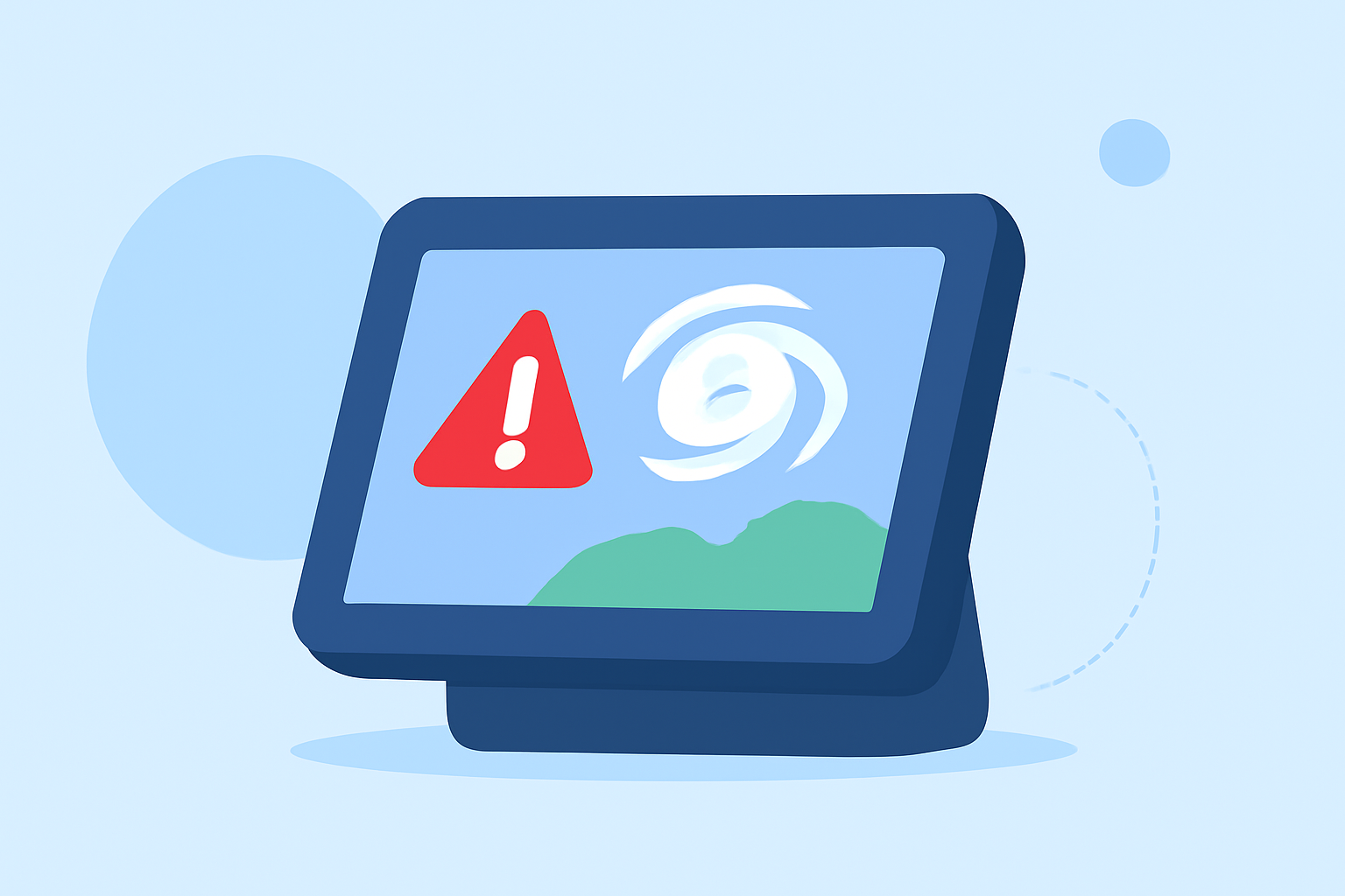 Tropical Storm Alerts Guide on a Smart Display