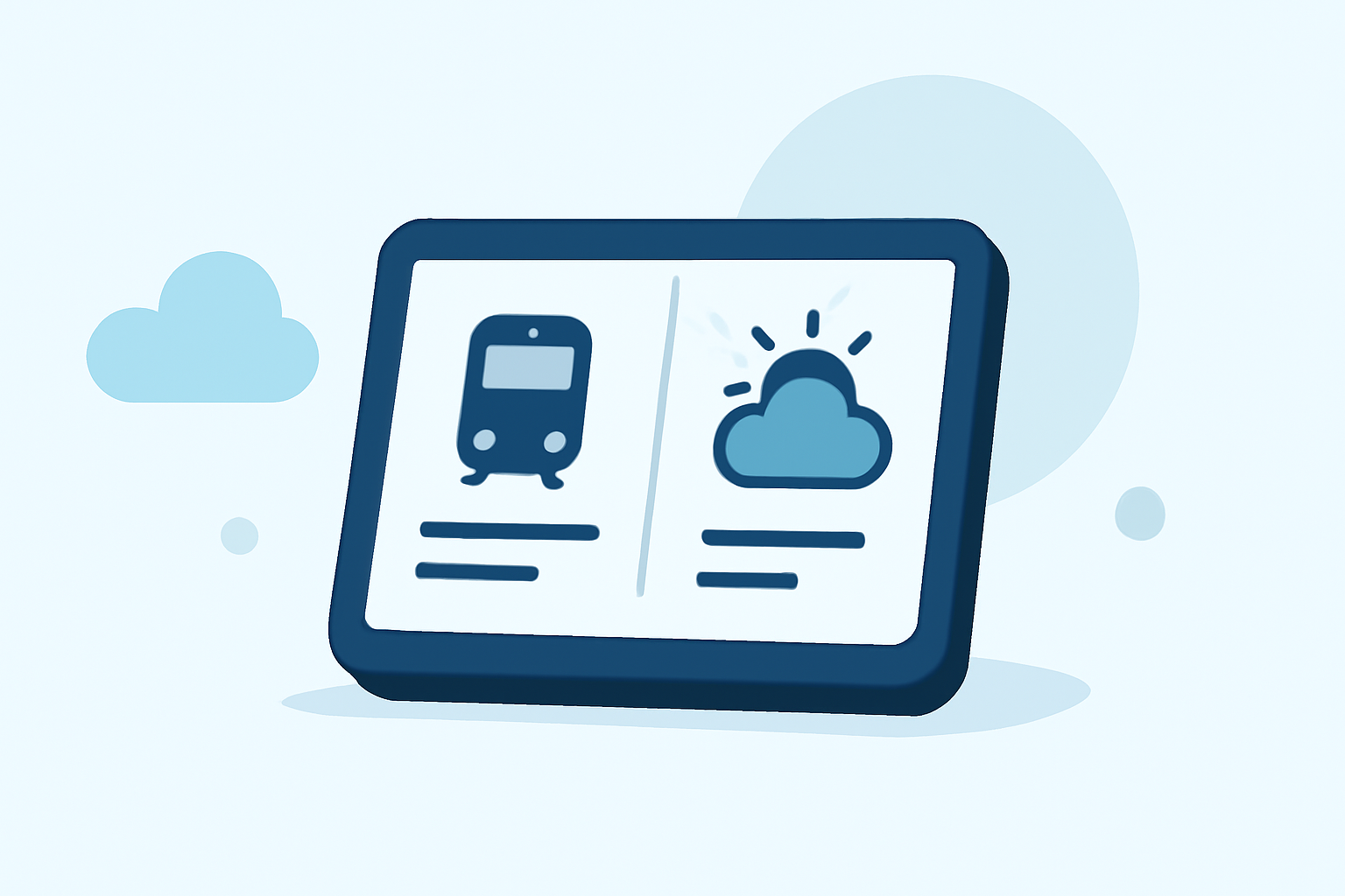 Integrating Train Schedules and Weather Updates on Smart Displays