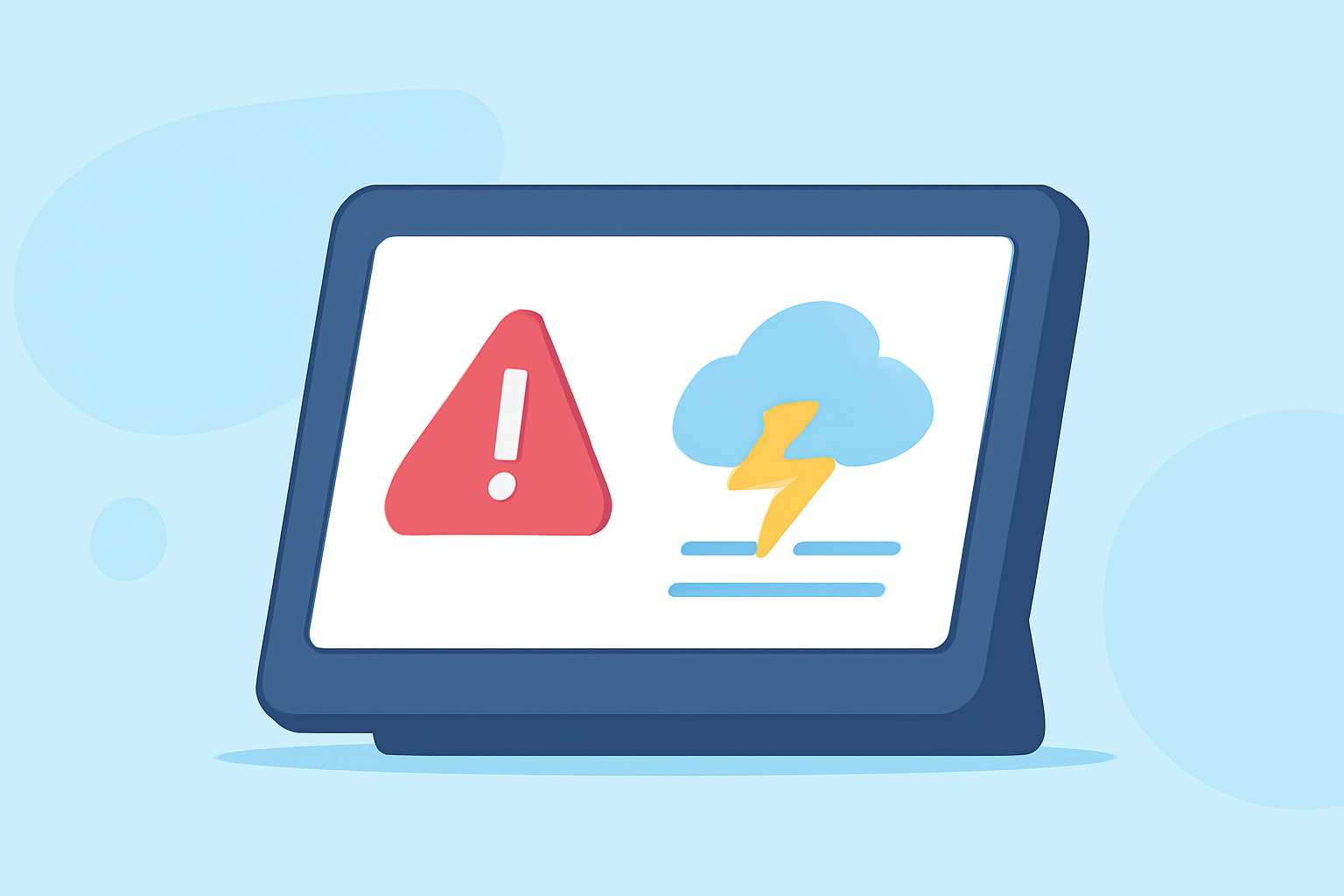 Pro Weather Alert Types on a Smart Display