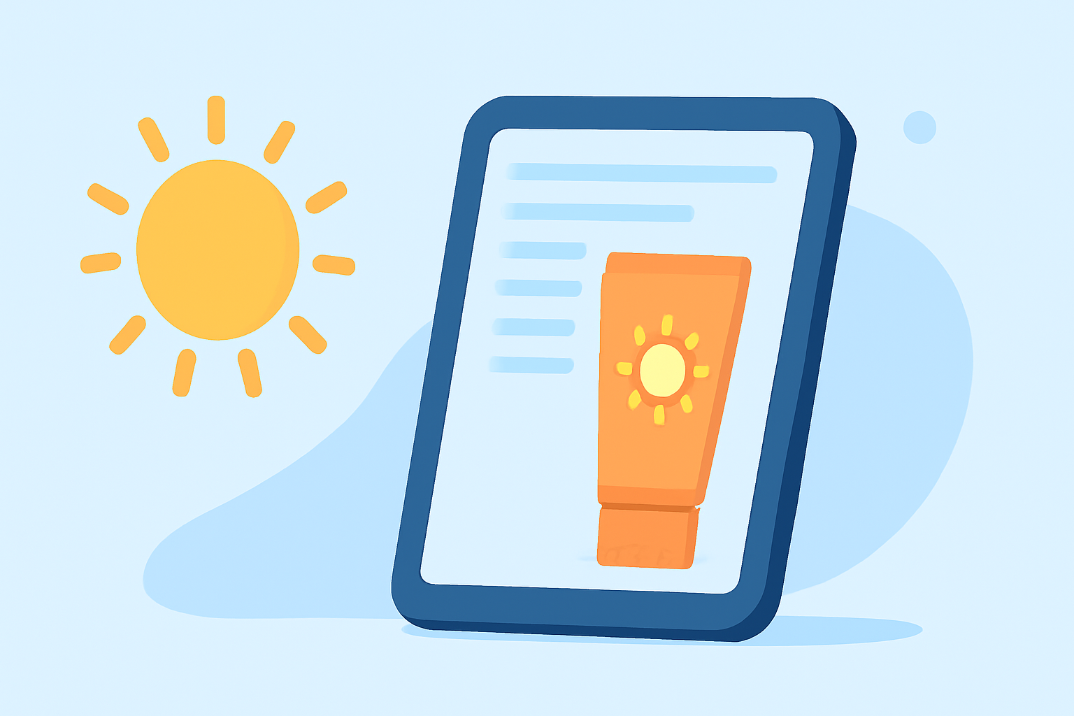 Easy Best Sunblock for UV Forecasts on a Tablet