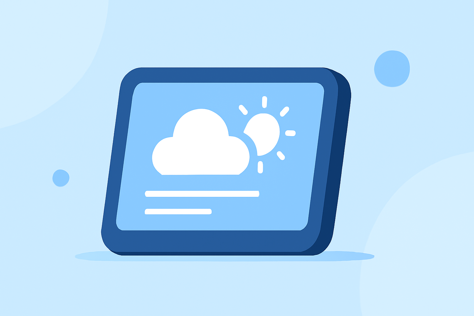 Weather App Onboarding Guide for Smart Displays