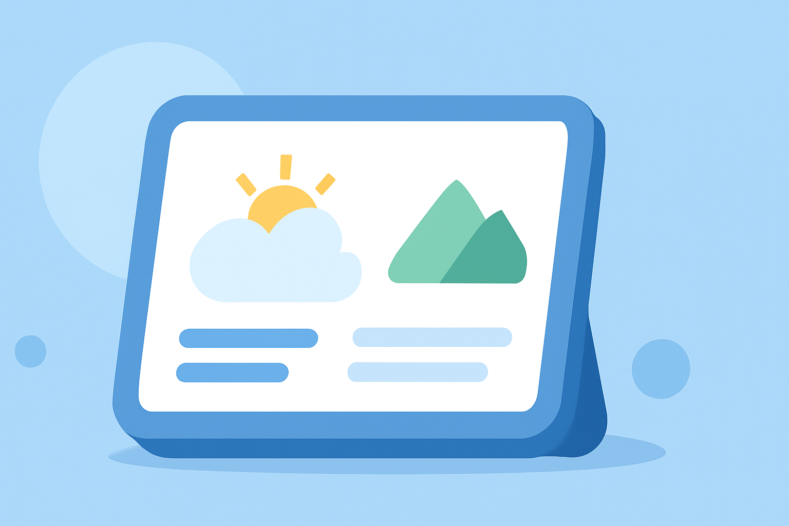 Weather for Hiking Trips Cheat Sheet on a Smart Display