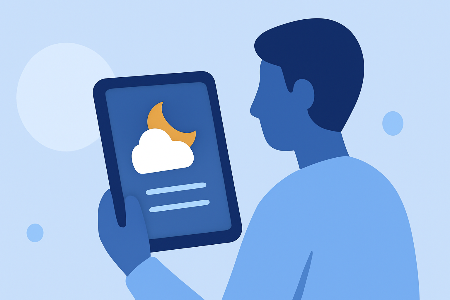 Evening Weather Check Tutorial on iPad
