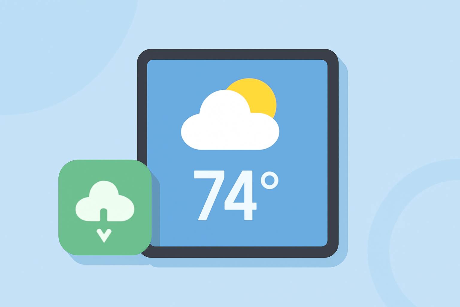 Small Weather Widgets Explained on iPad