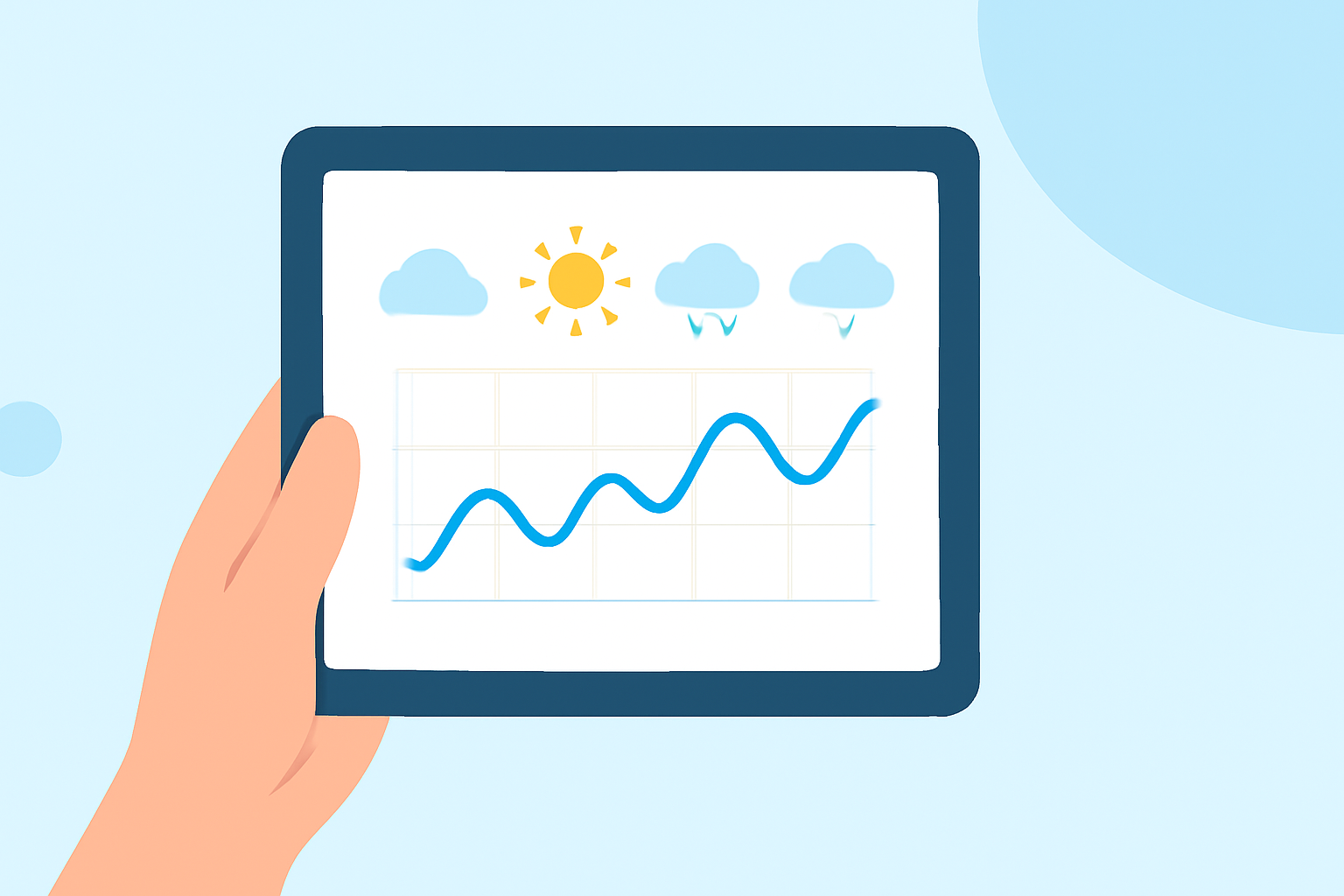 Creating a Monthly Weather Trends Cheat Sheet on a Tablet