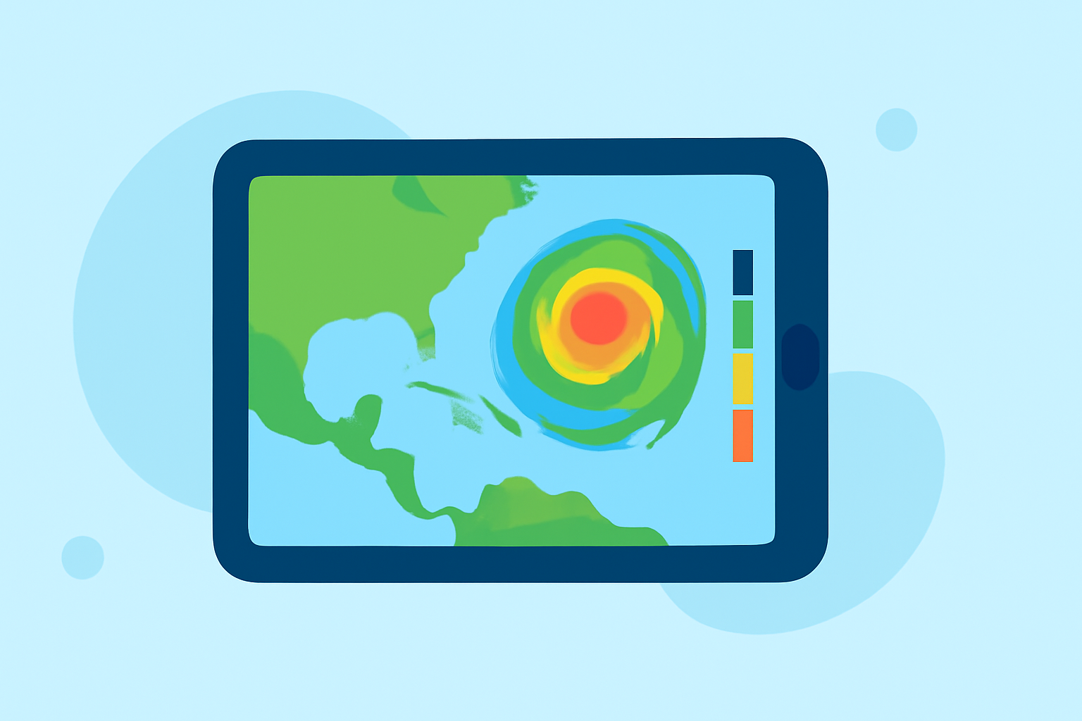 Understanding Live Weather Radar Basics on a Tablet