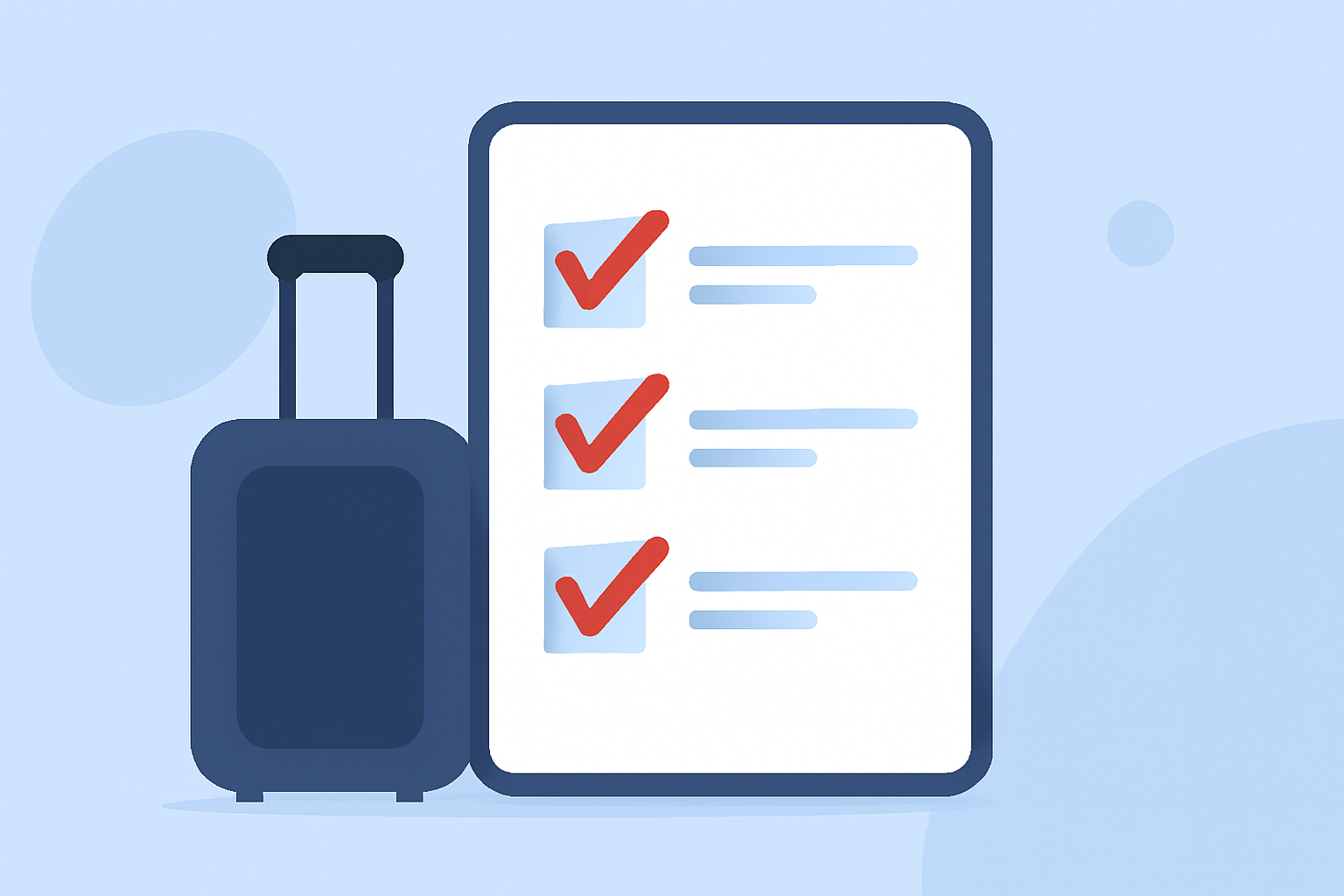 Packing for Seasonal Weather Checklist at the Airport