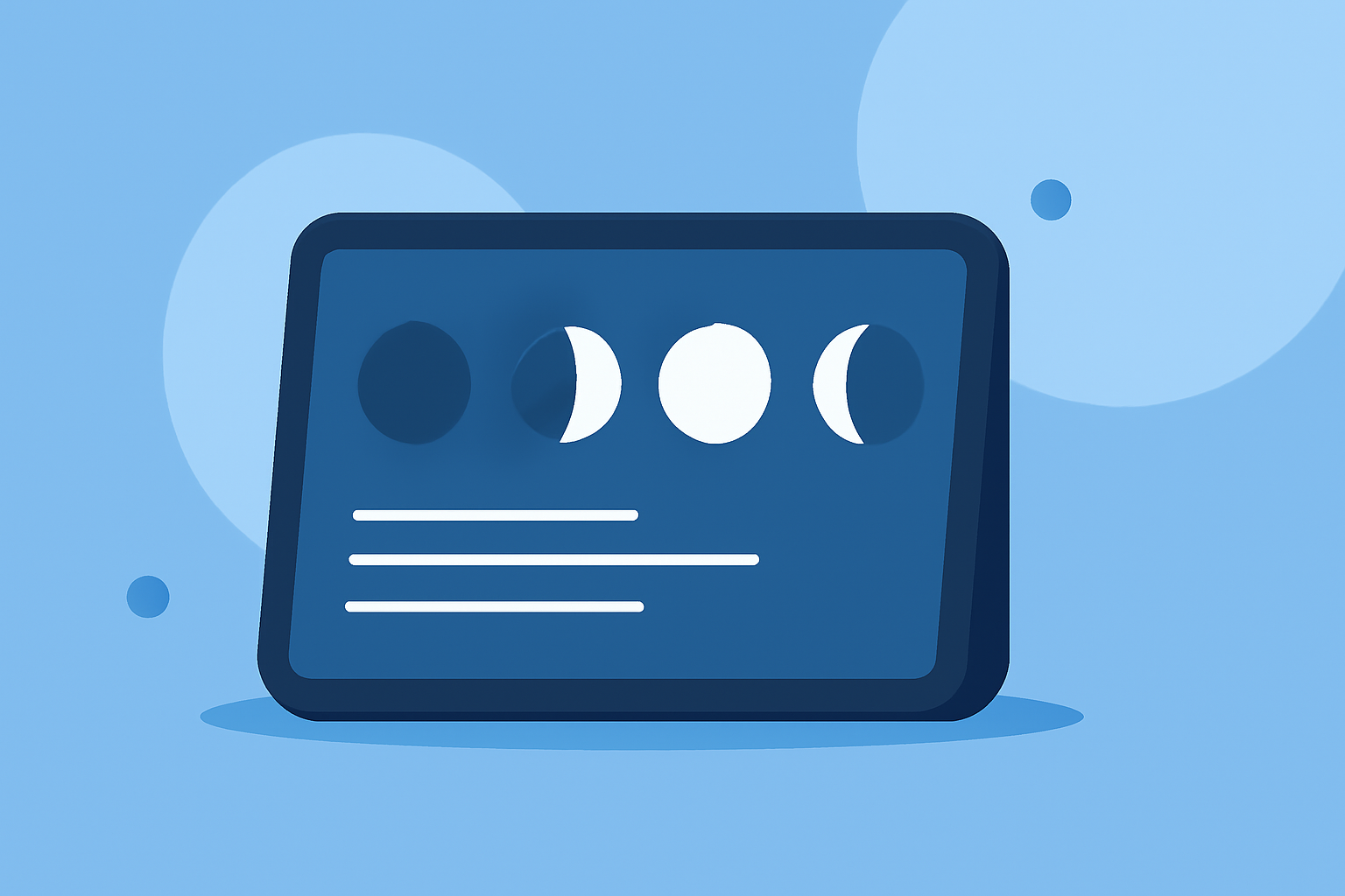 Moon Phases Guide on a Smart Display