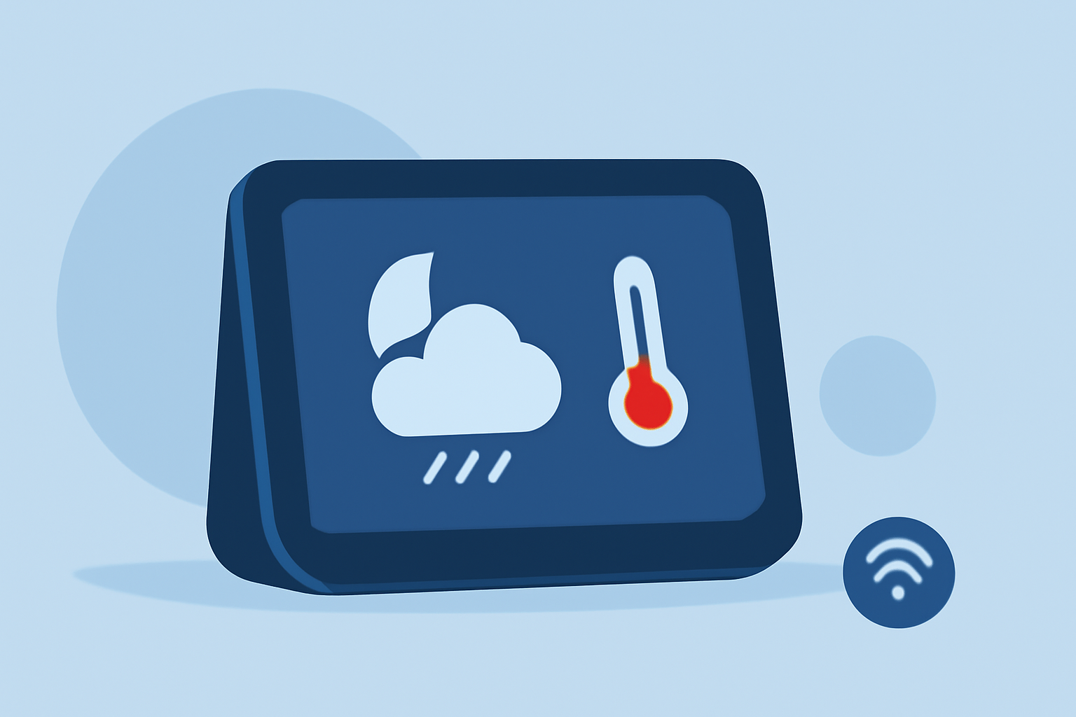 Evening Weather Check Guide on a Smart Display