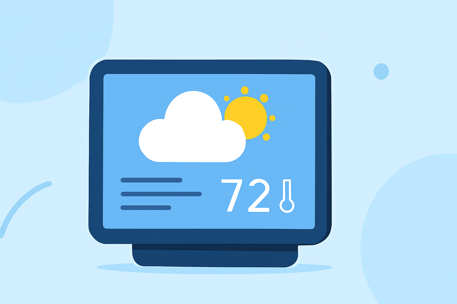 Weather for Outdoor Cleaning Basics on a Smart Display