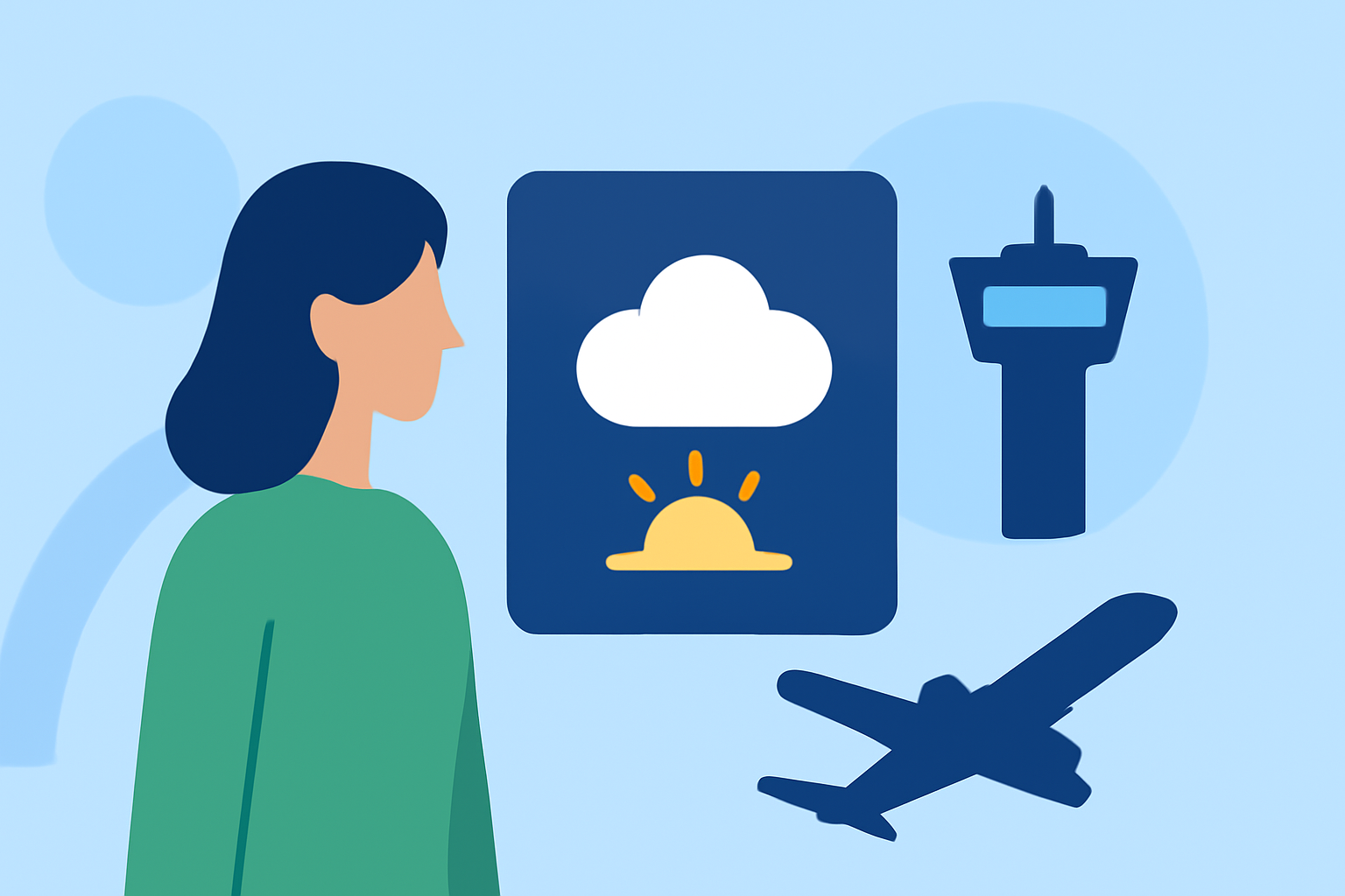 Fair-Weather Travel Planning for Beginners at the Airport