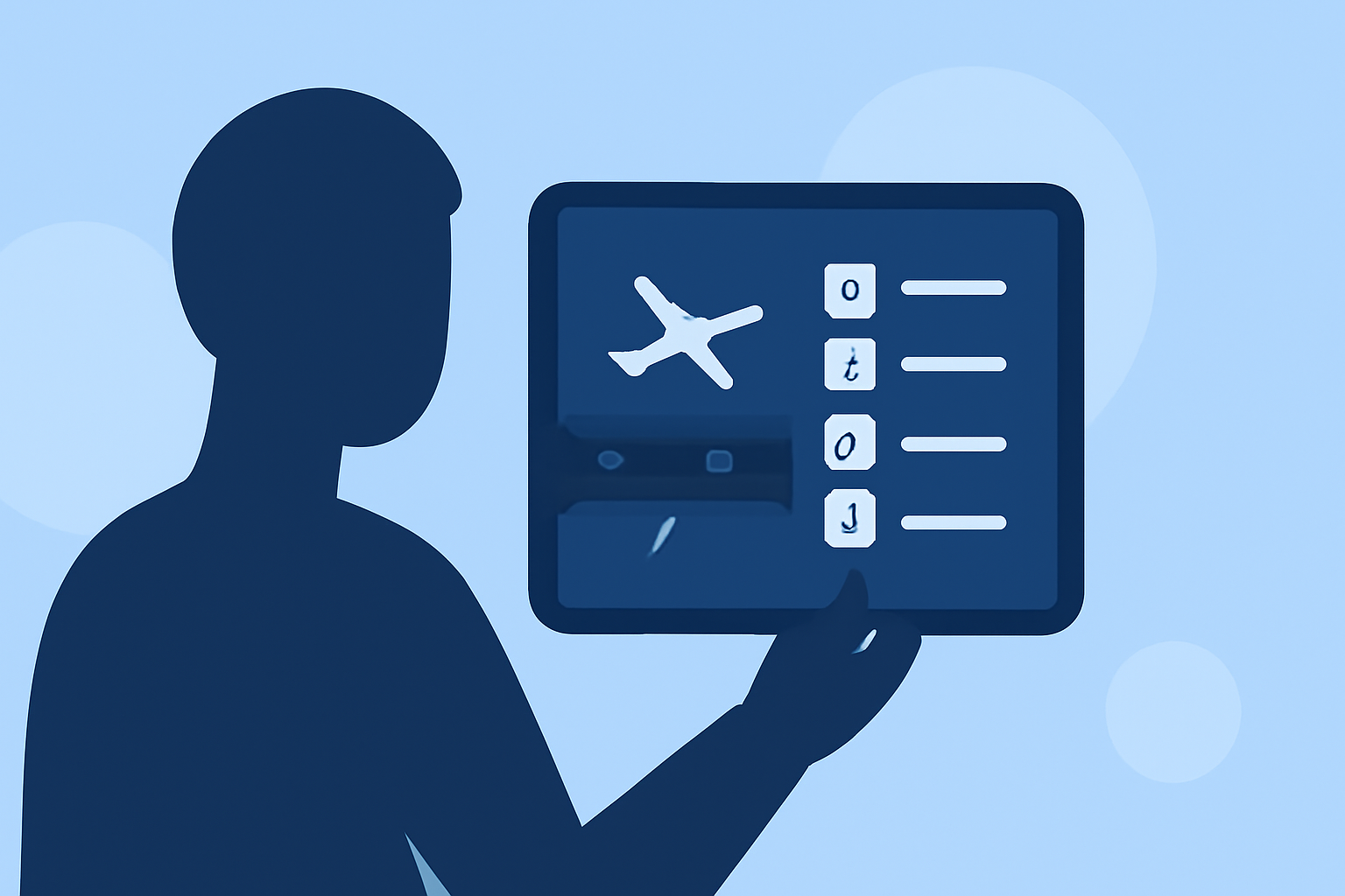 Airport Night Footage Edits Checklist on iPad