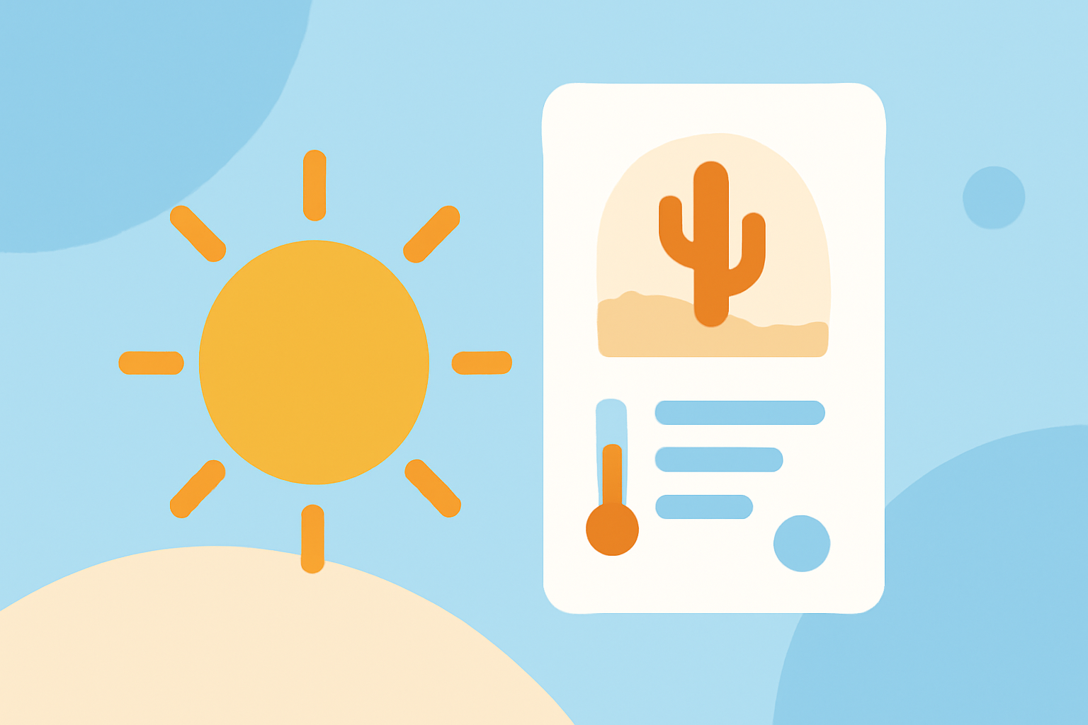 Desert Destination Weather Cheat Sheet at a Glance